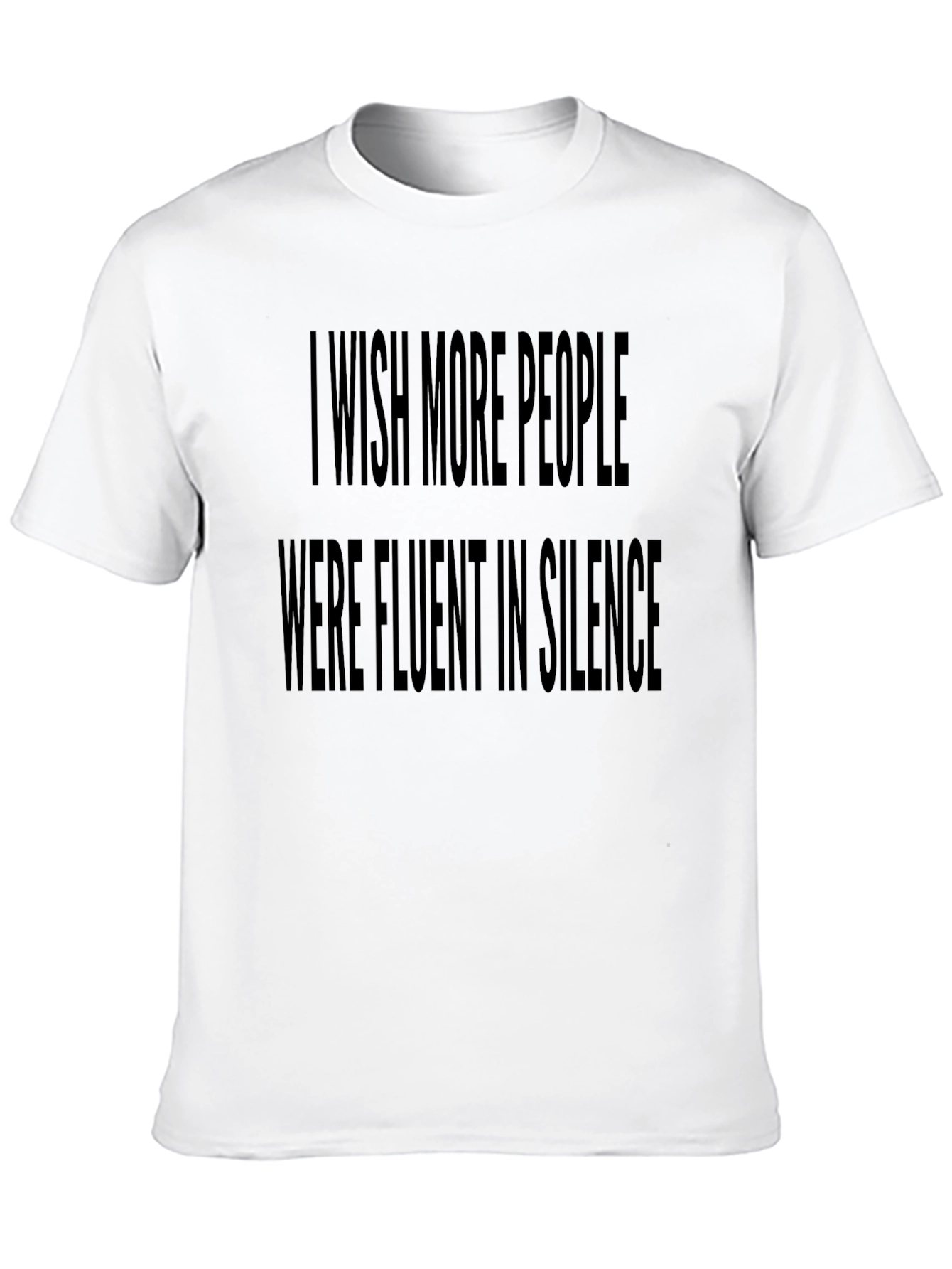 Fluent In Silence Graphic Tee - Black Crew Neck