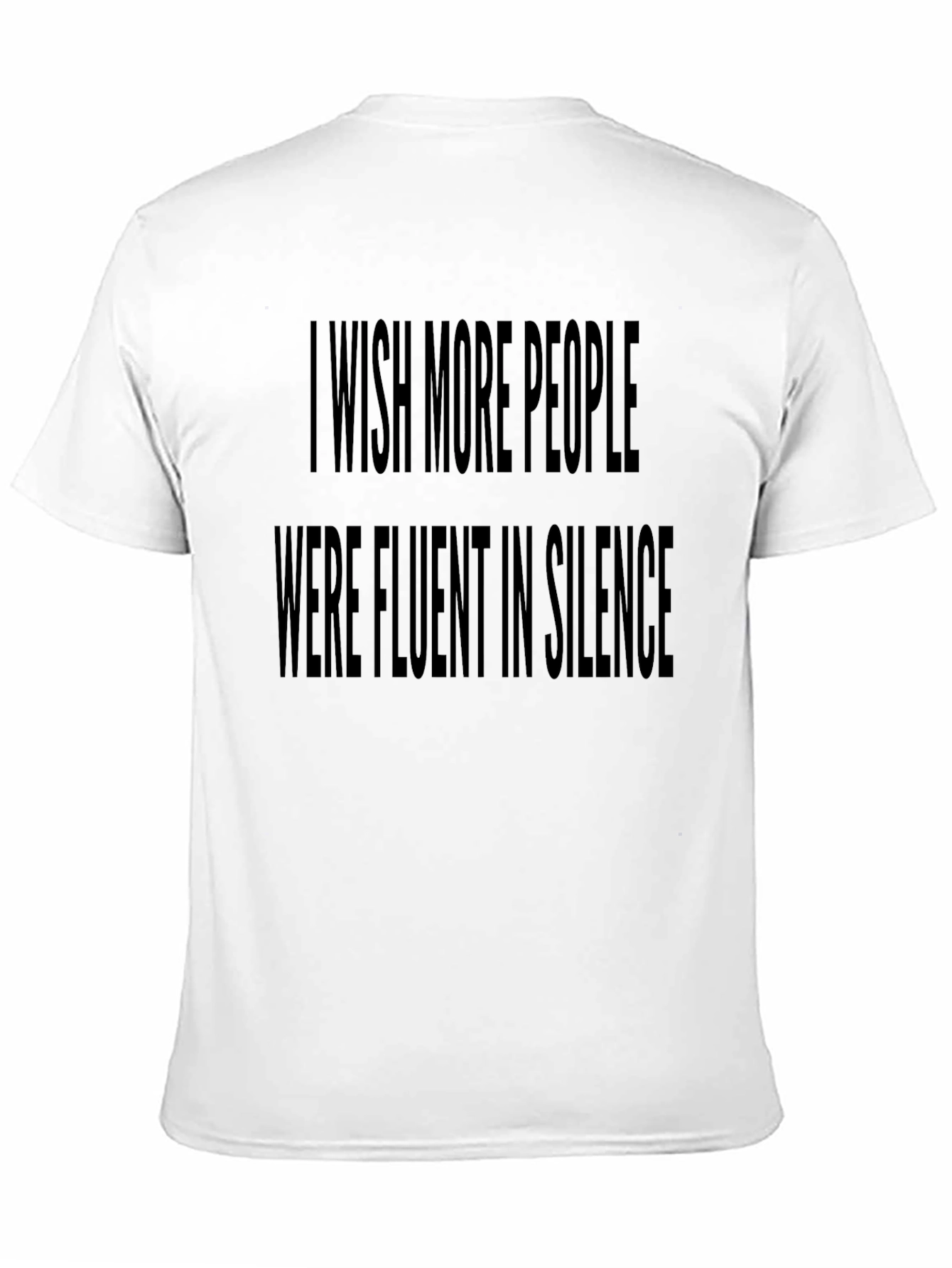 Fluent In Silence Graphic Tee - Black Crew Neck