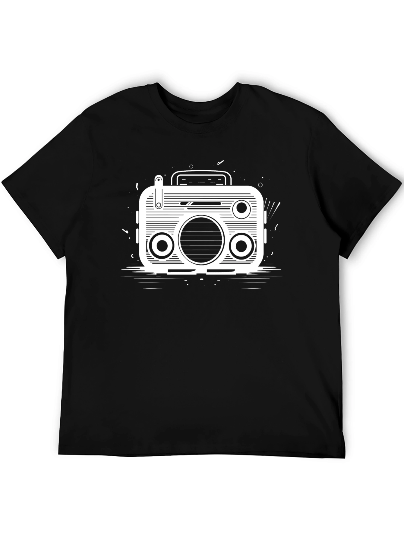 Retro Radio Graphic Tee - Black T-Shirt