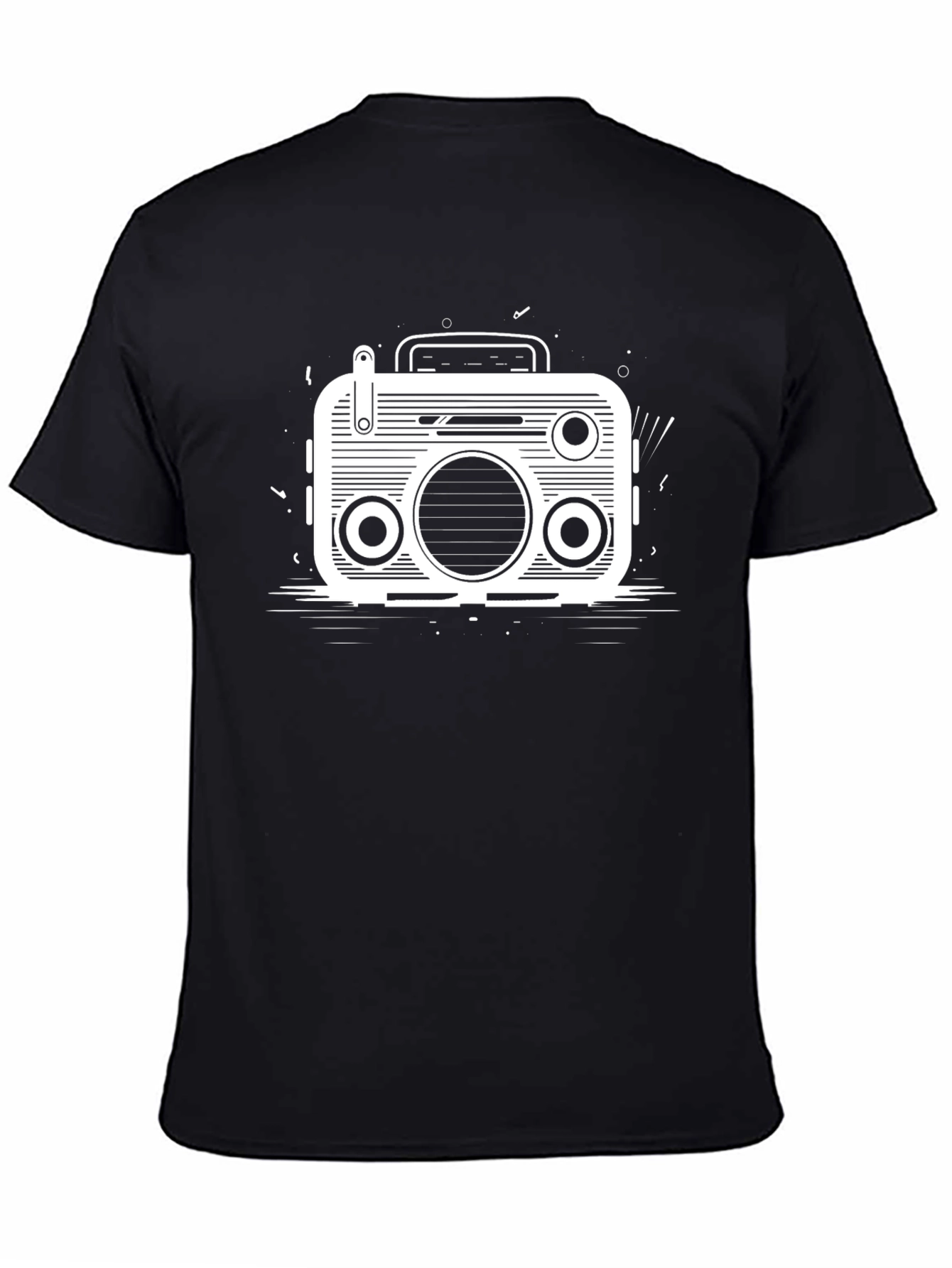 Retro Radio Graphic Tee - Black T-Shirt