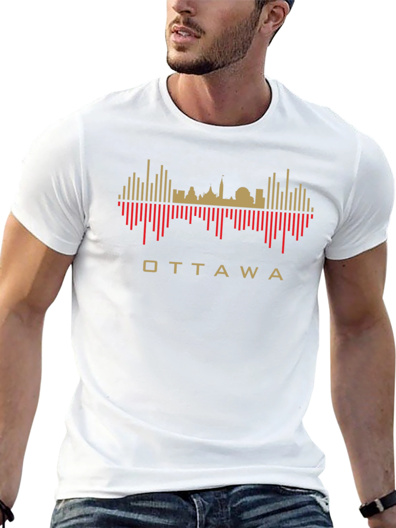 Ottawa Skyline Graphic T-Shirt - Mens Black Tee