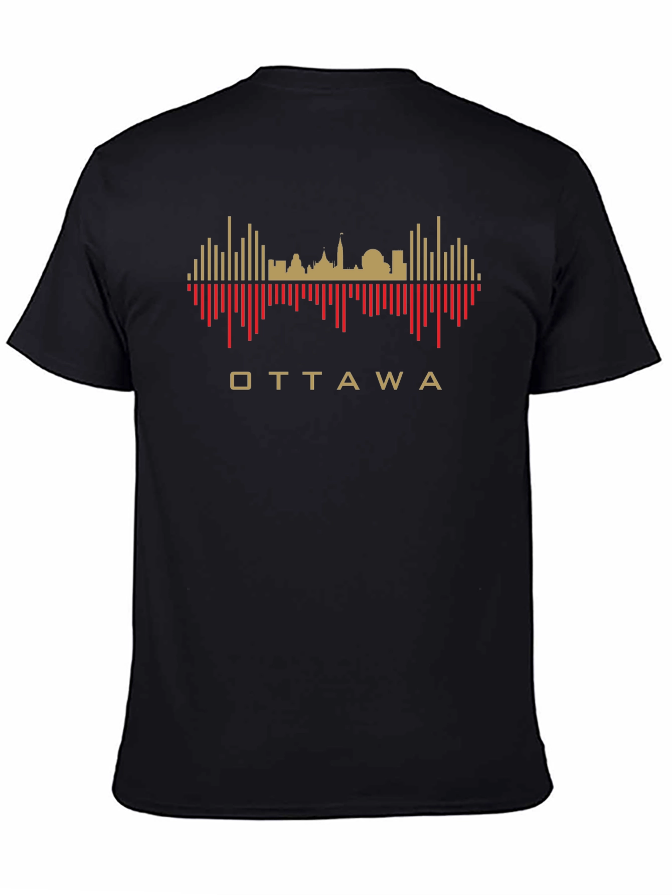 Ottawa Skyline Graphic T-Shirt - Mens Black Tee