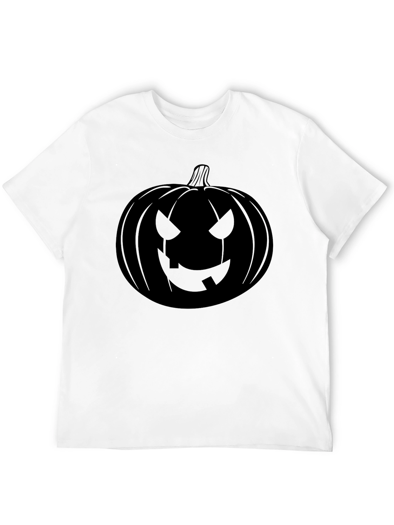 Halloween Pumpkin Face Black T-Shirt