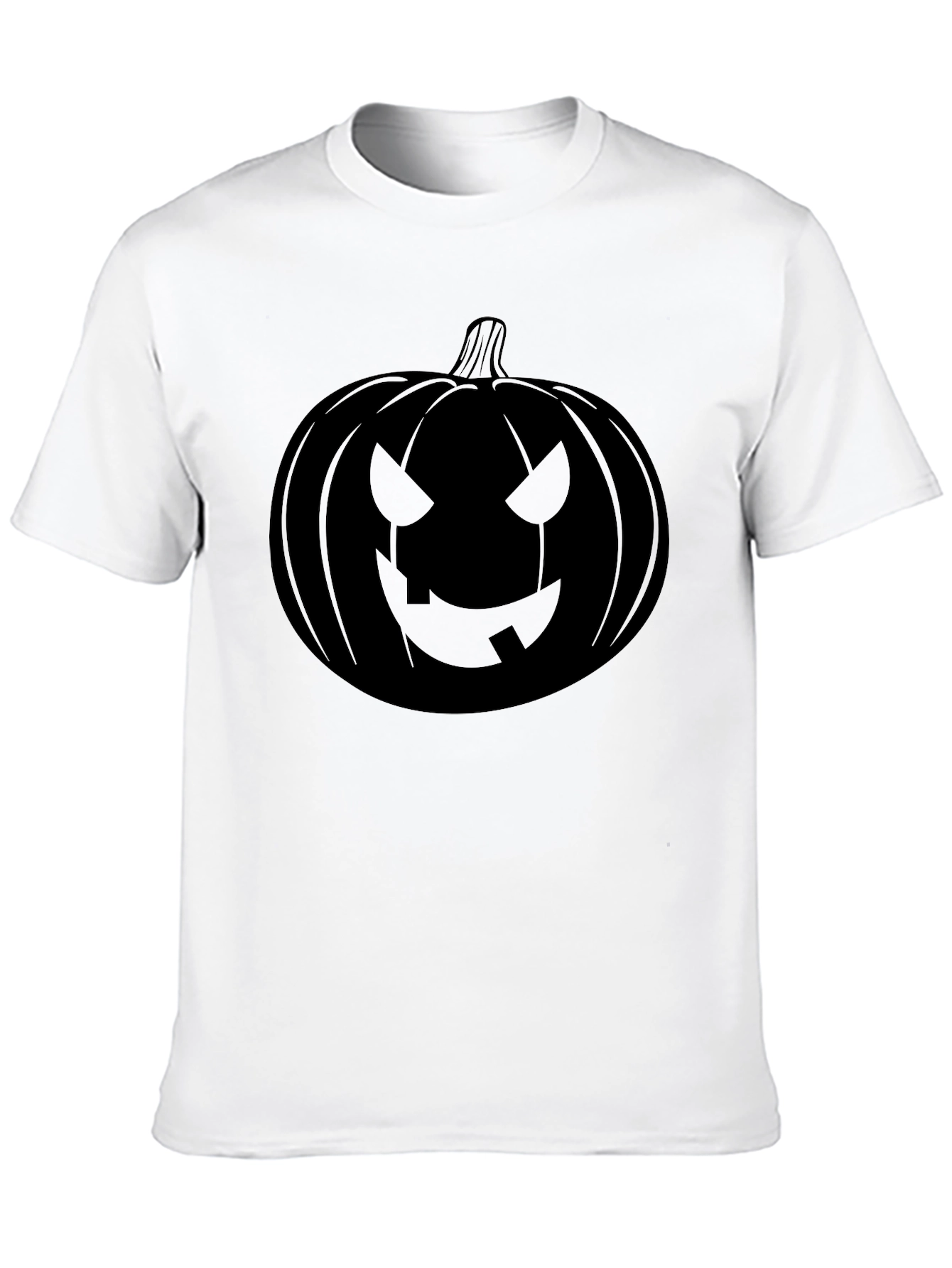 Halloween Pumpkin Face Black T-Shirt