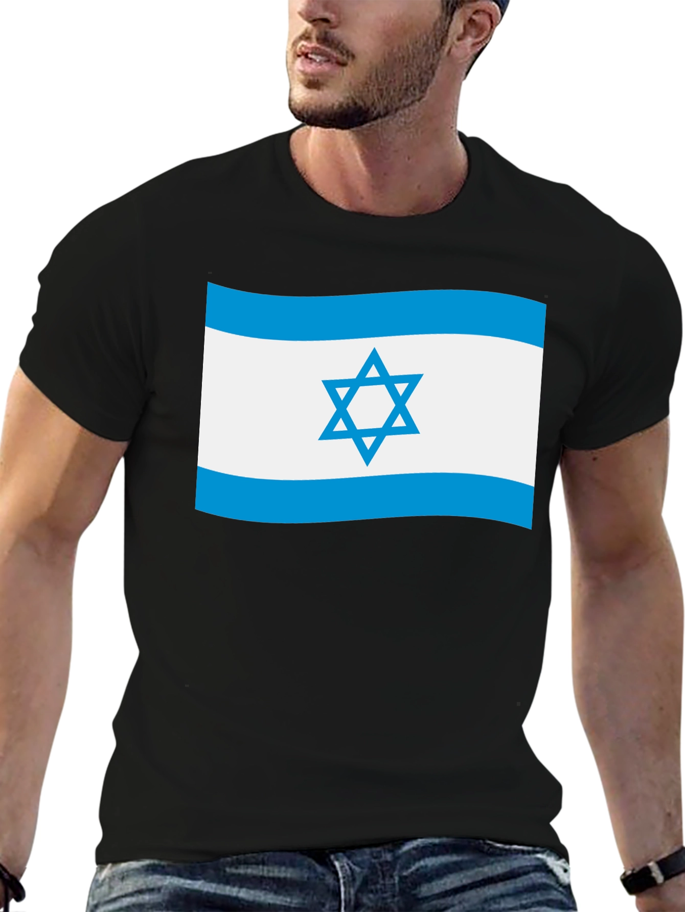 Israel Flag T-Shirt - Black Patriotic Tee