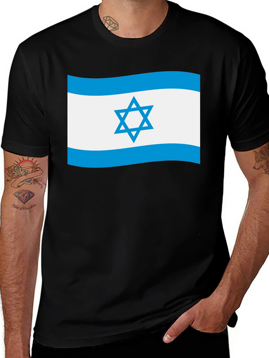 Israel Flag T-Shirt - Black Patriotic Tee