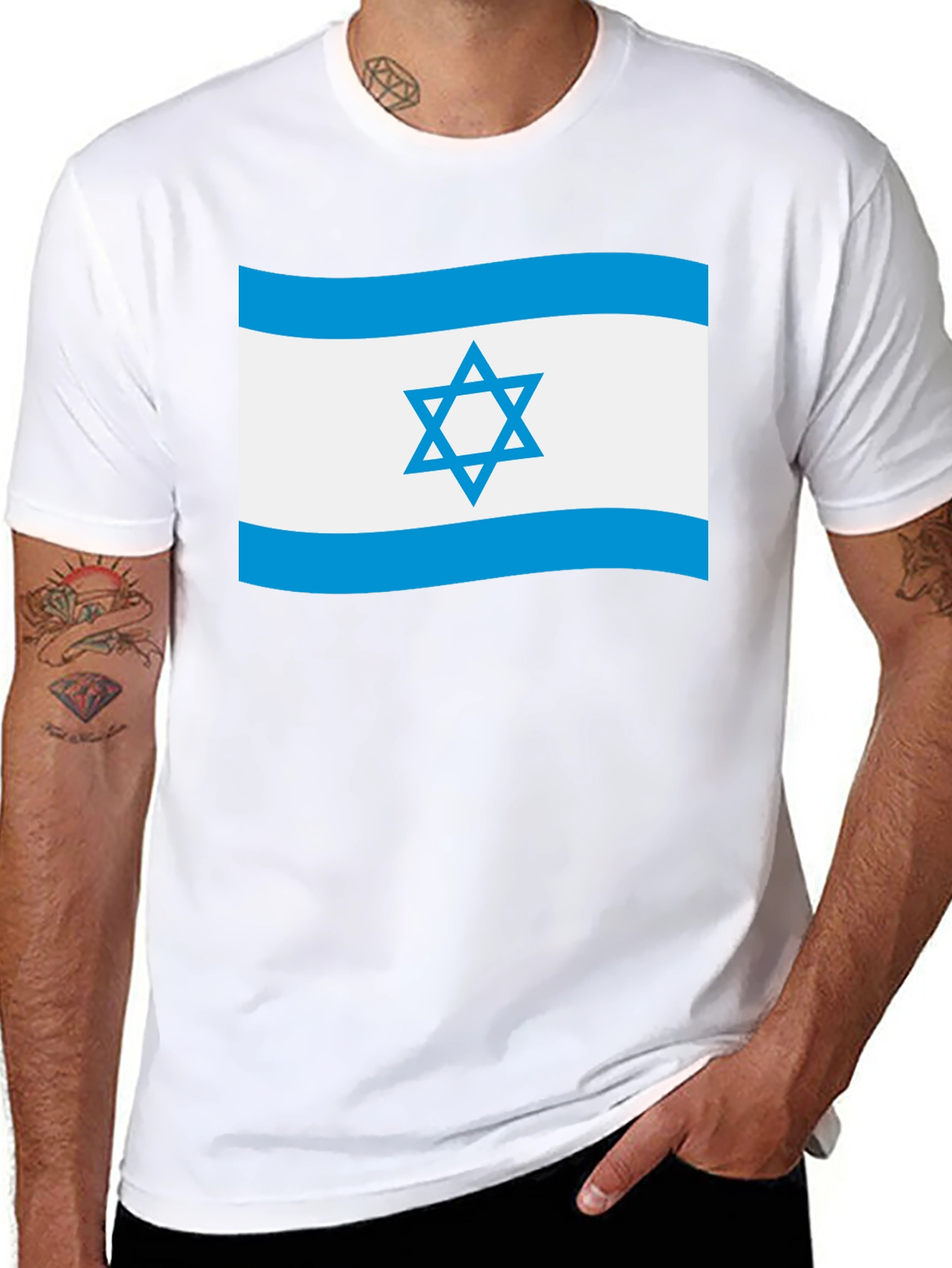 Israel Flag T-Shirt - Black Patriotic Tee