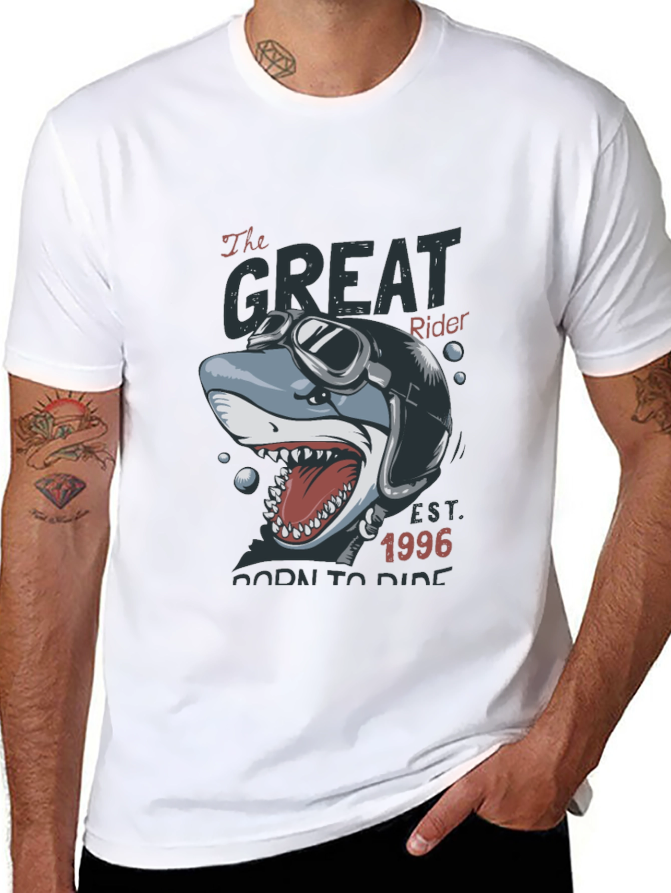 The Great Rider Shark Graphic T-Shirt