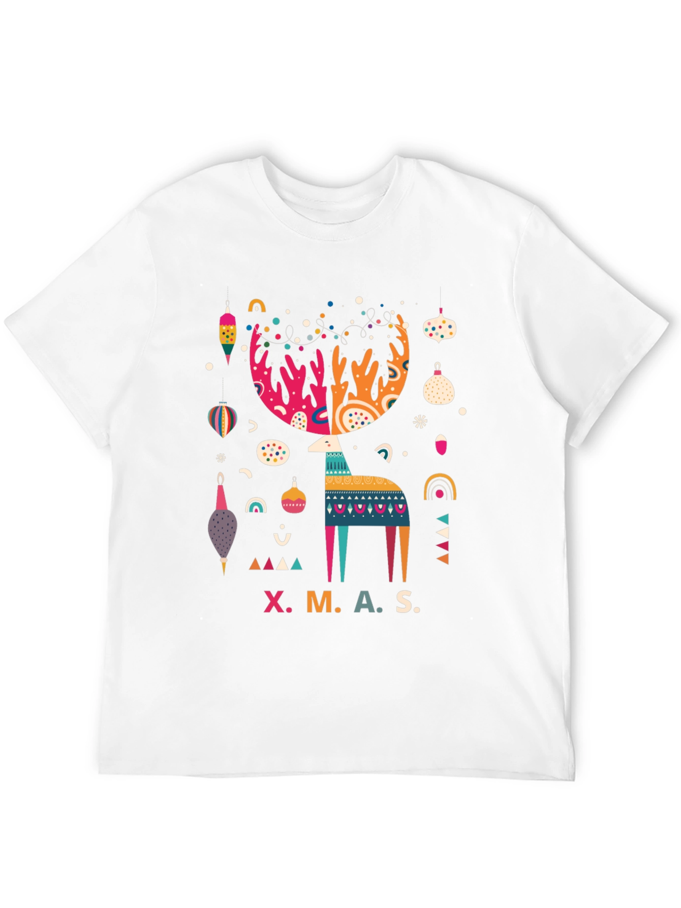 Festive XMAS Reindeer Graphic T-Shirt