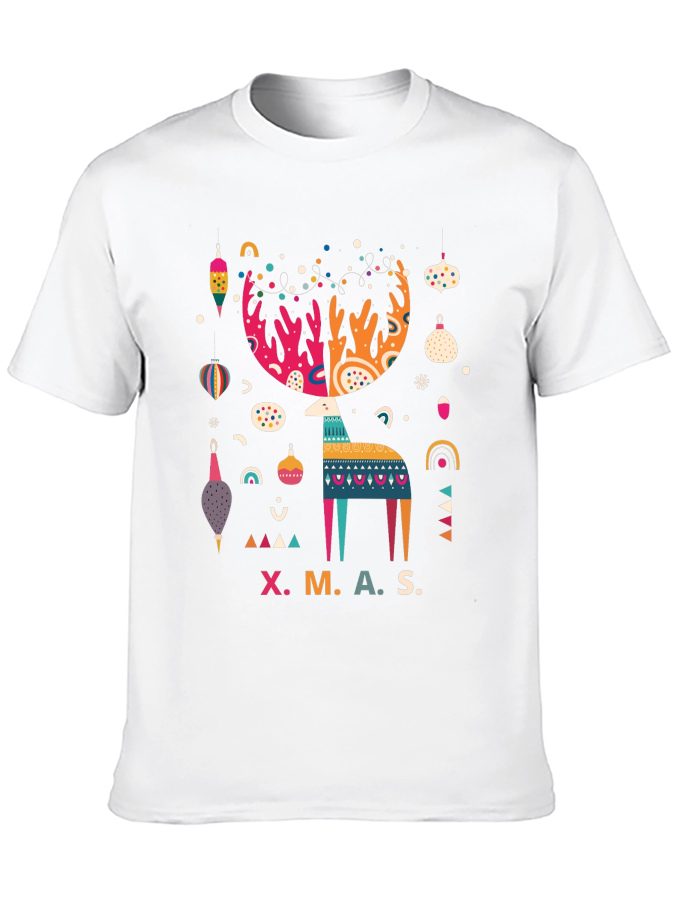 Festive XMAS Reindeer Graphic T-Shirt