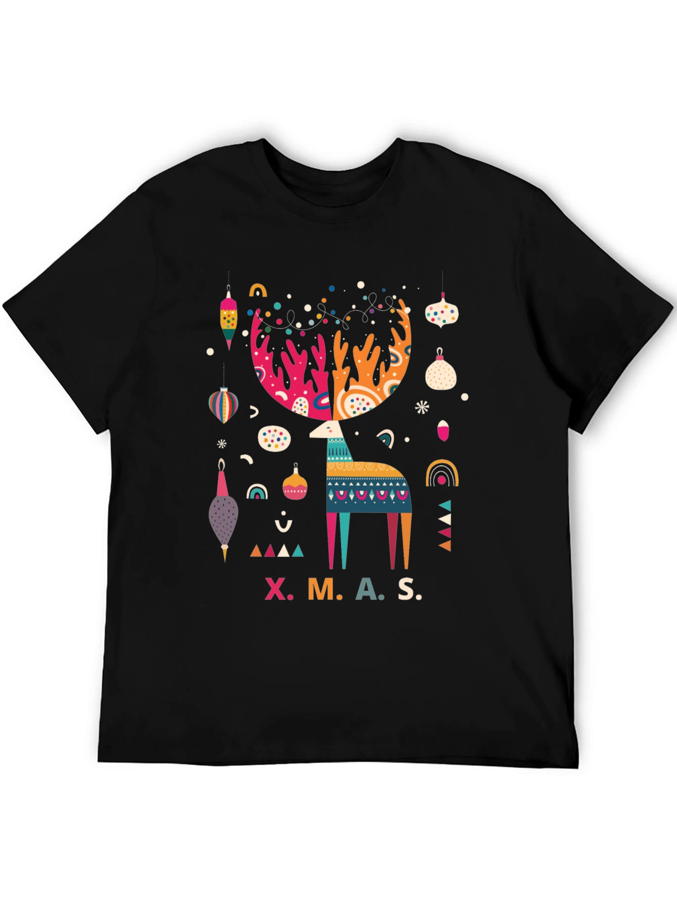 Festive XMAS Reindeer Graphic T-Shirt