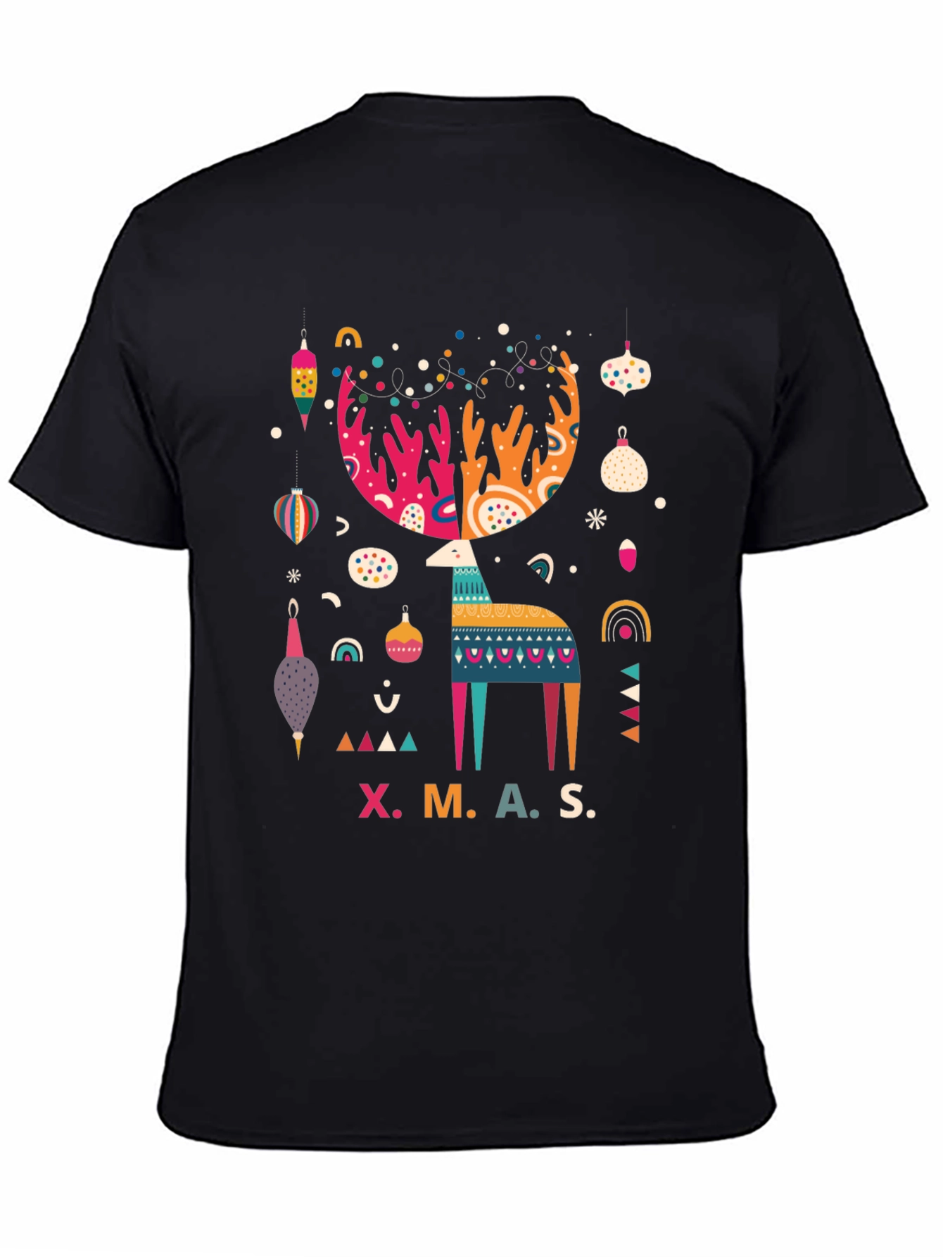 Festive XMAS Reindeer Graphic T-Shirt