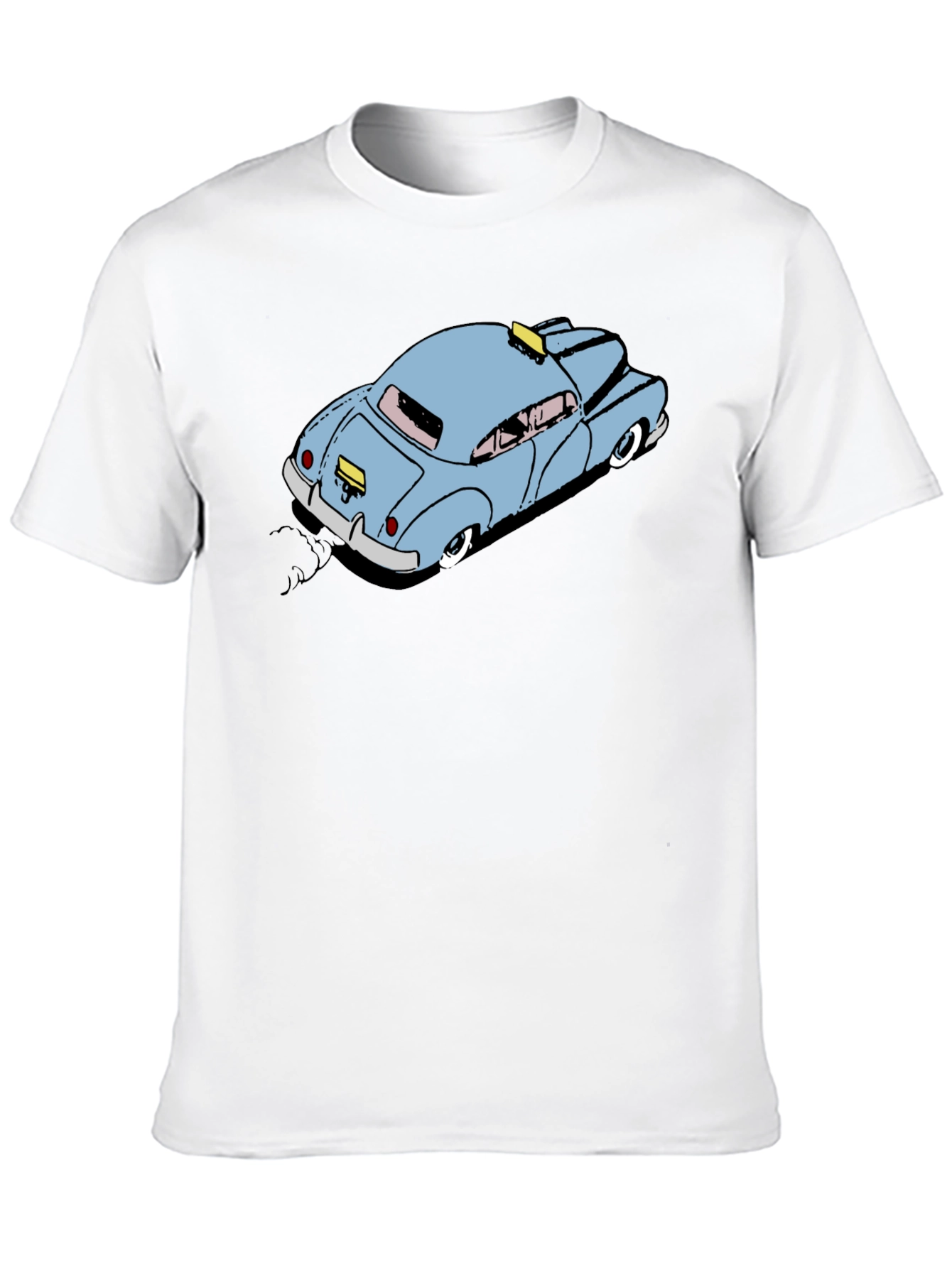 Cartoon Taxi T-Shirt - Black