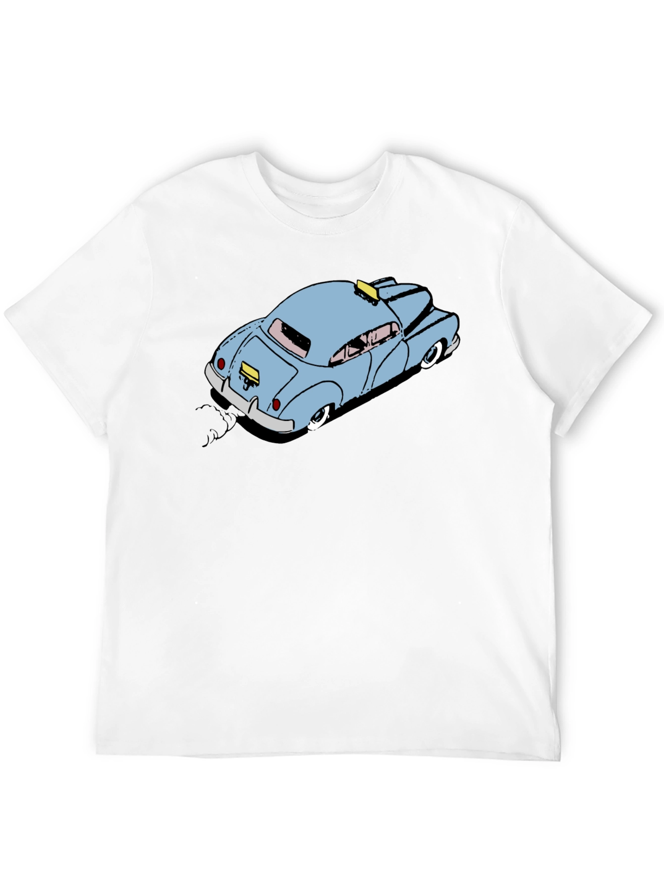 Cartoon Taxi T-Shirt - Black