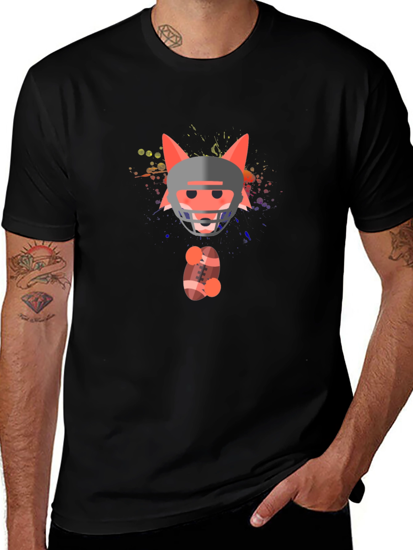 Fox Football Graphic Tee - Unique Design