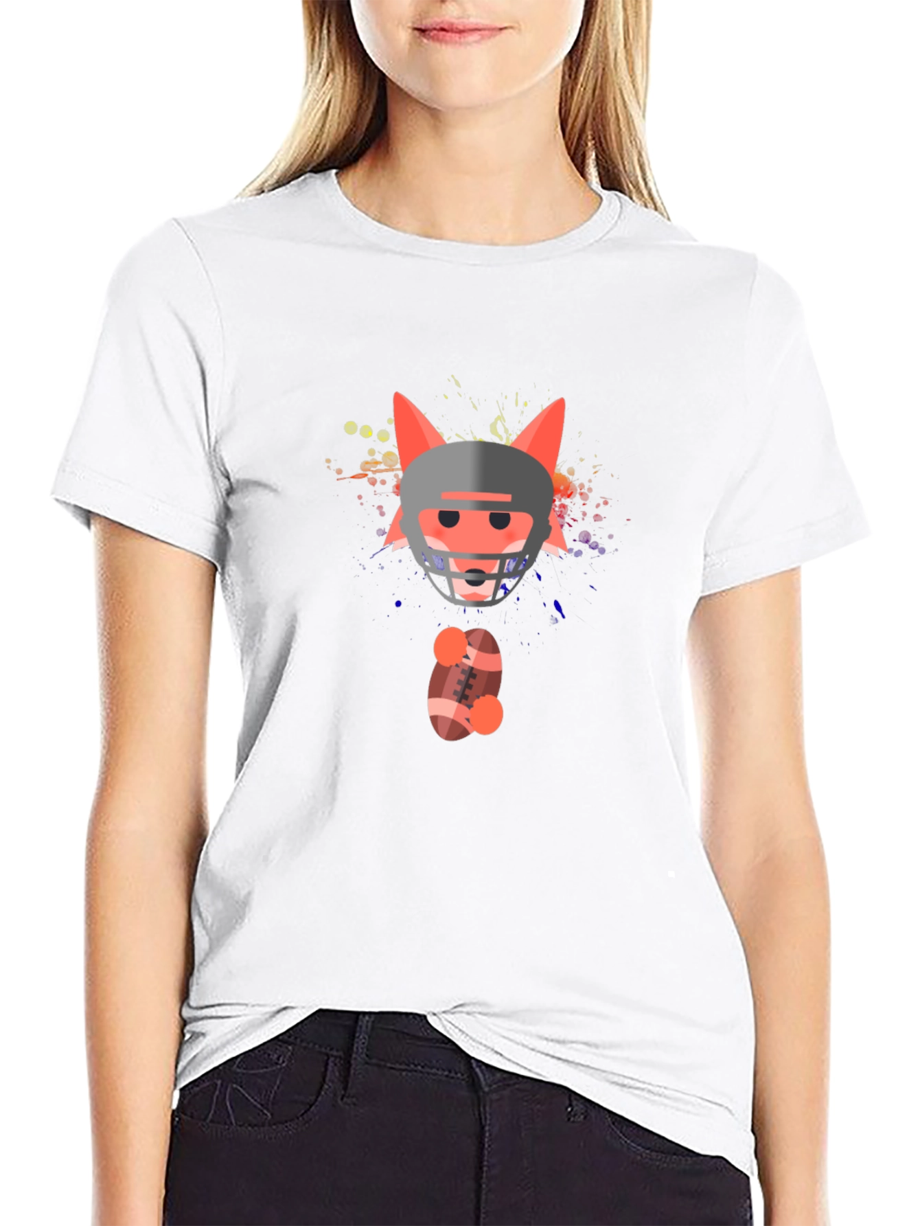 Fox Football Graphic Tee - Unique Design