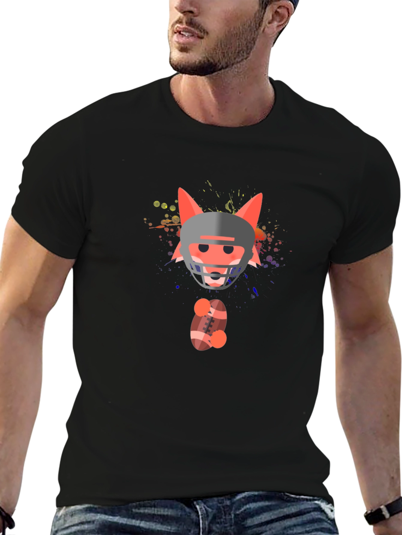 Fox Football Graphic Tee - Unique Design