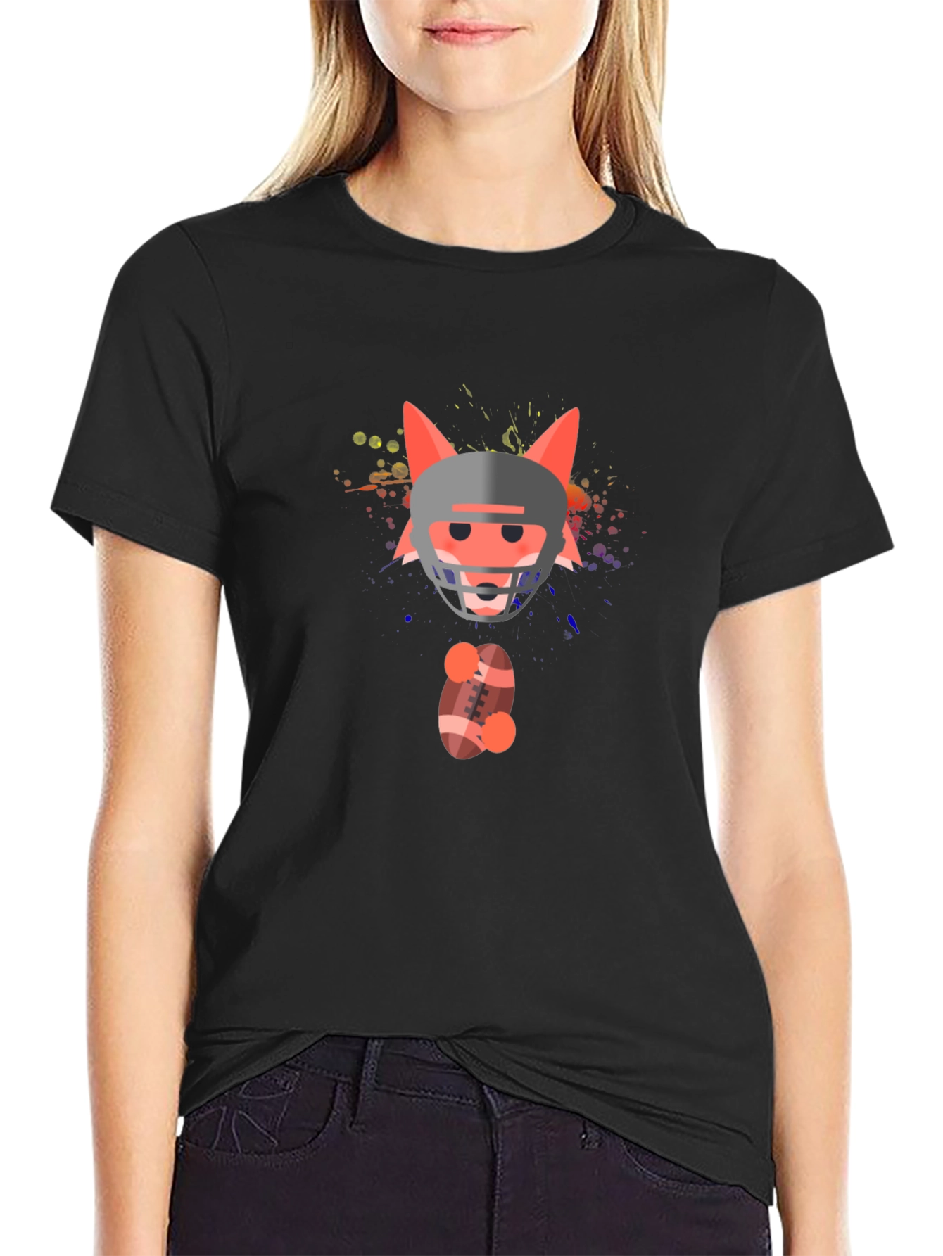 Fox Football Graphic Tee - Unique Design