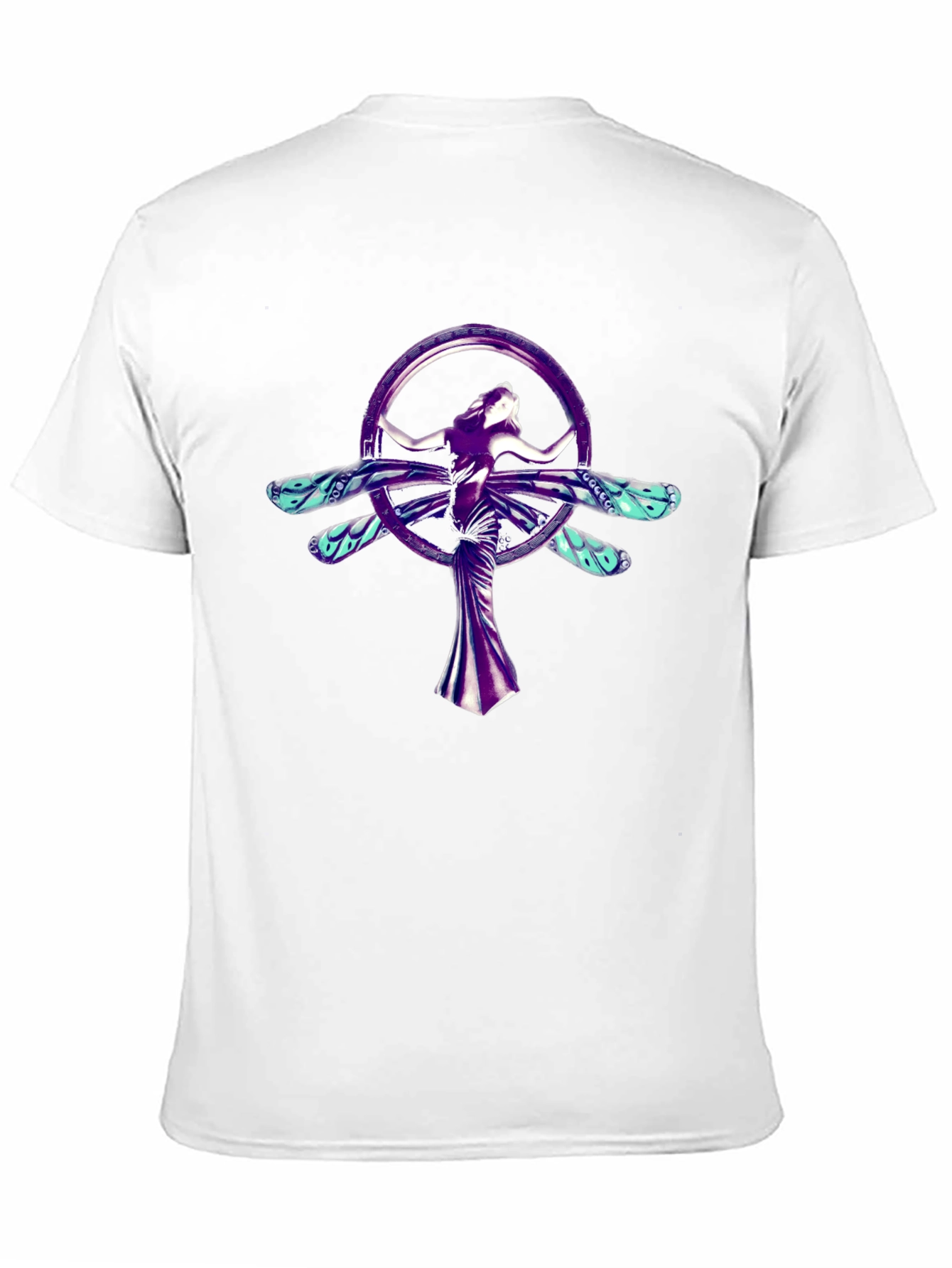 Mystic Dragonfly Woman Graphic Tee - Black