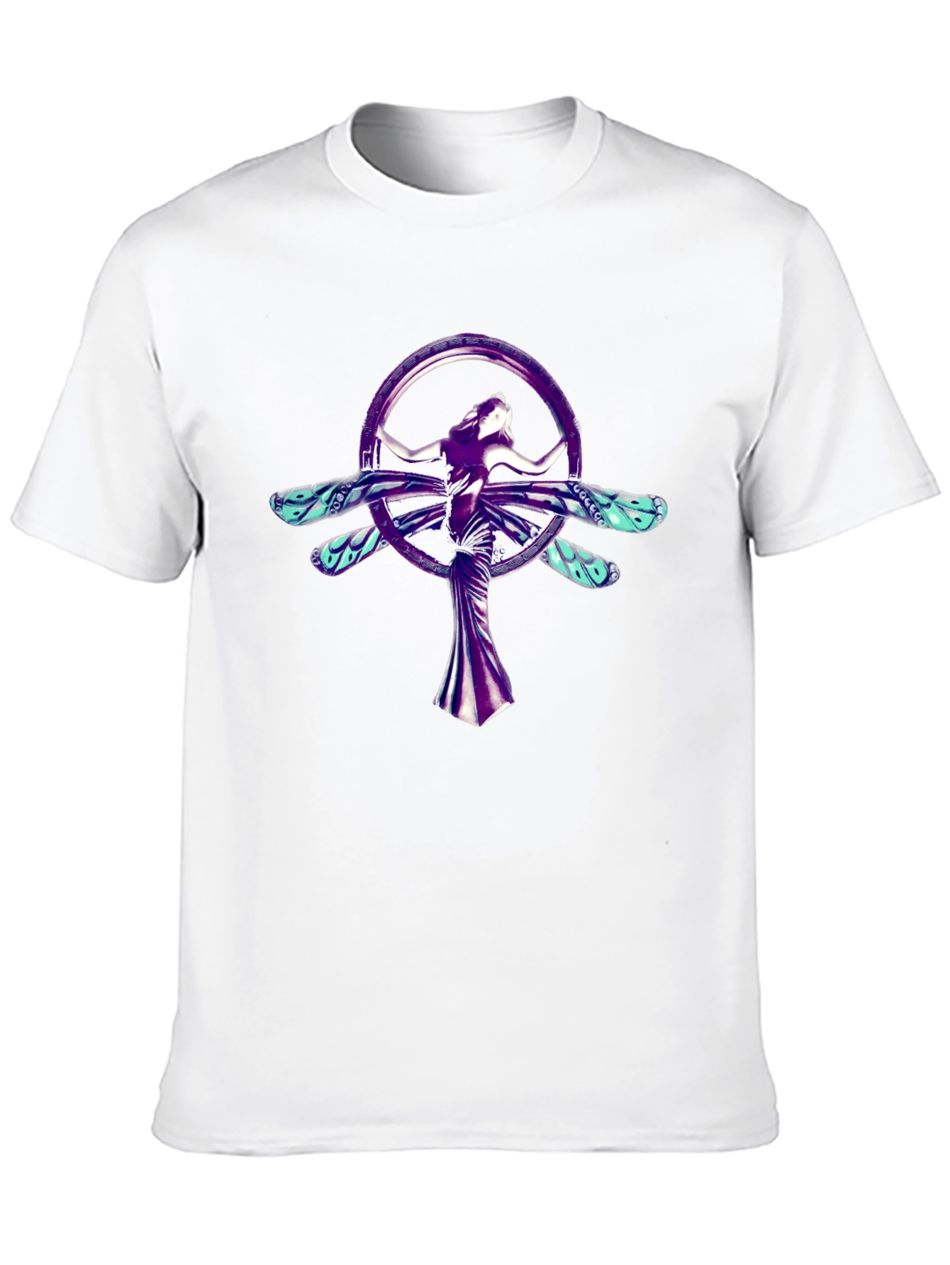 Mystic Dragonfly Woman Graphic Tee - Black