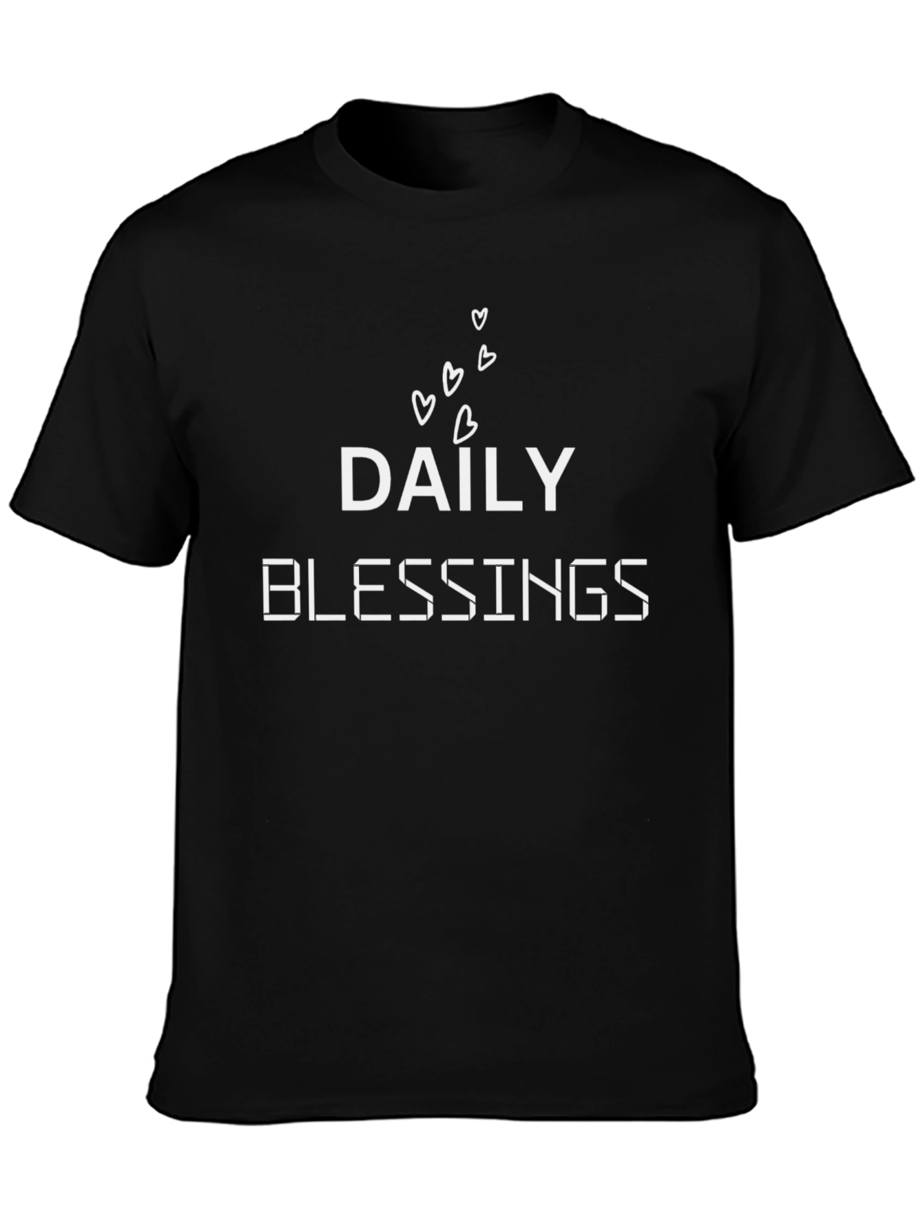 Daily Blessings Graphic T-Shirt - Black