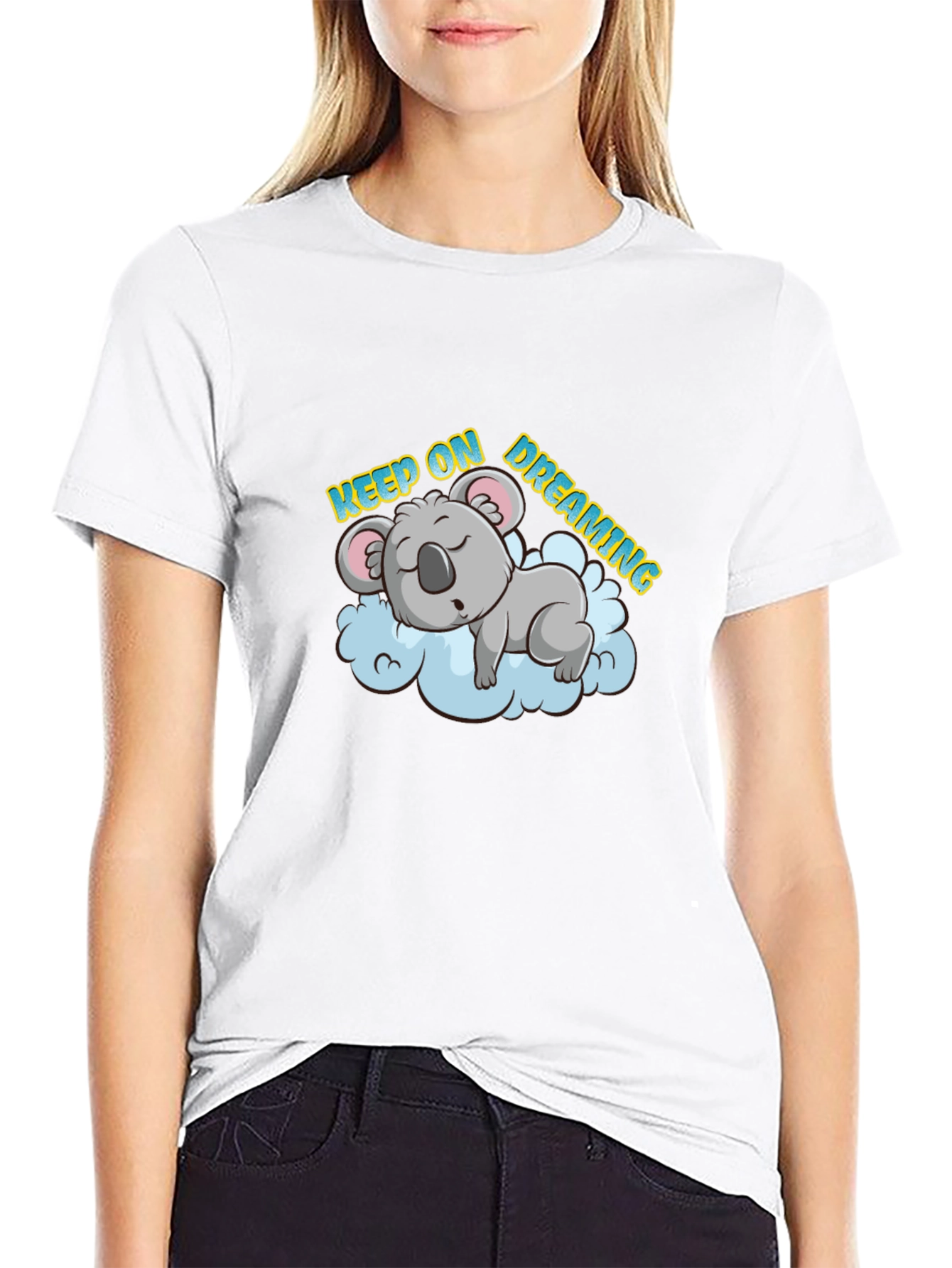 Dreaming Koala T-Shirt - Keep On Dreaming Design