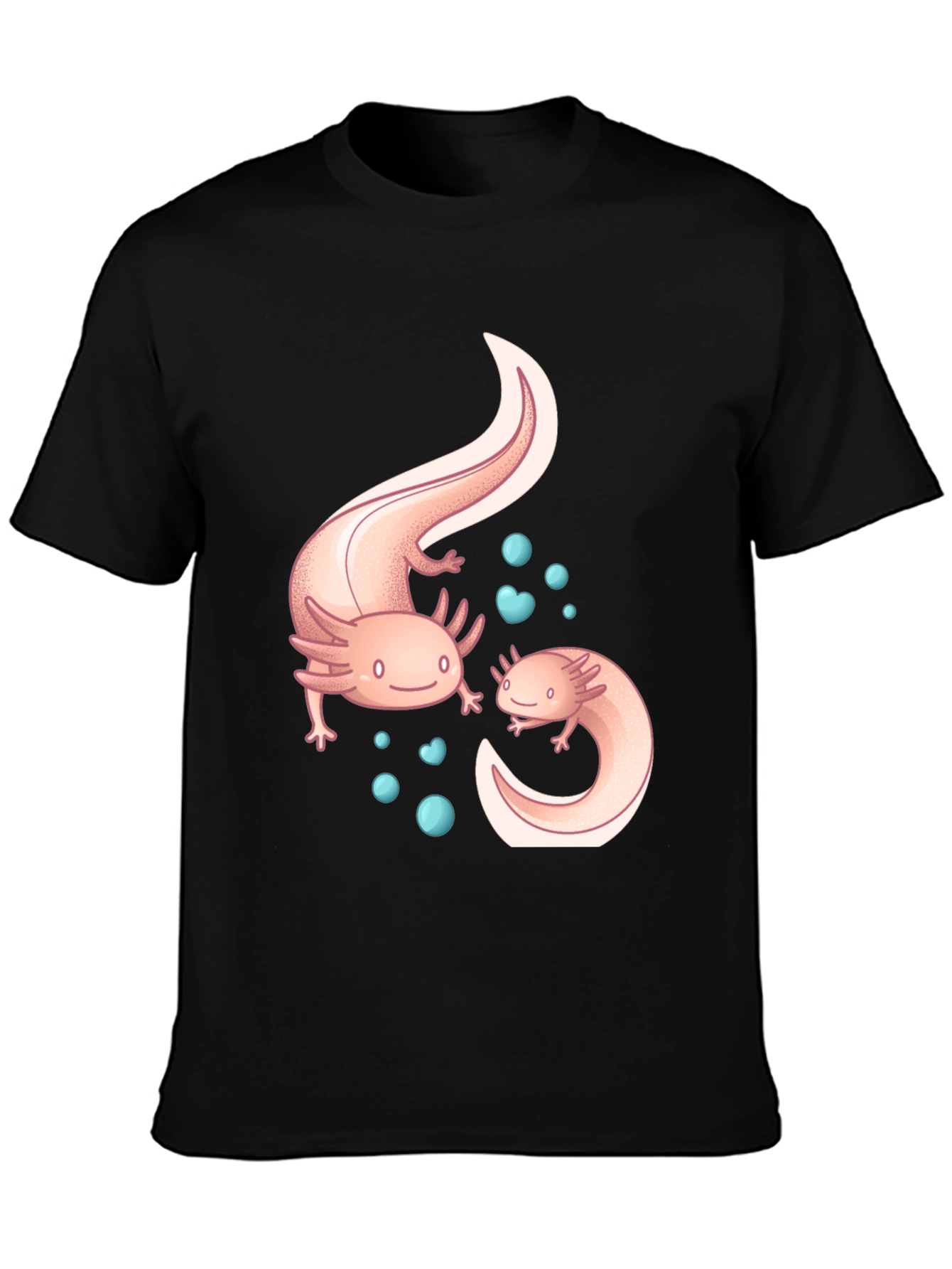 Axolotl Graphic Black T-Shirt