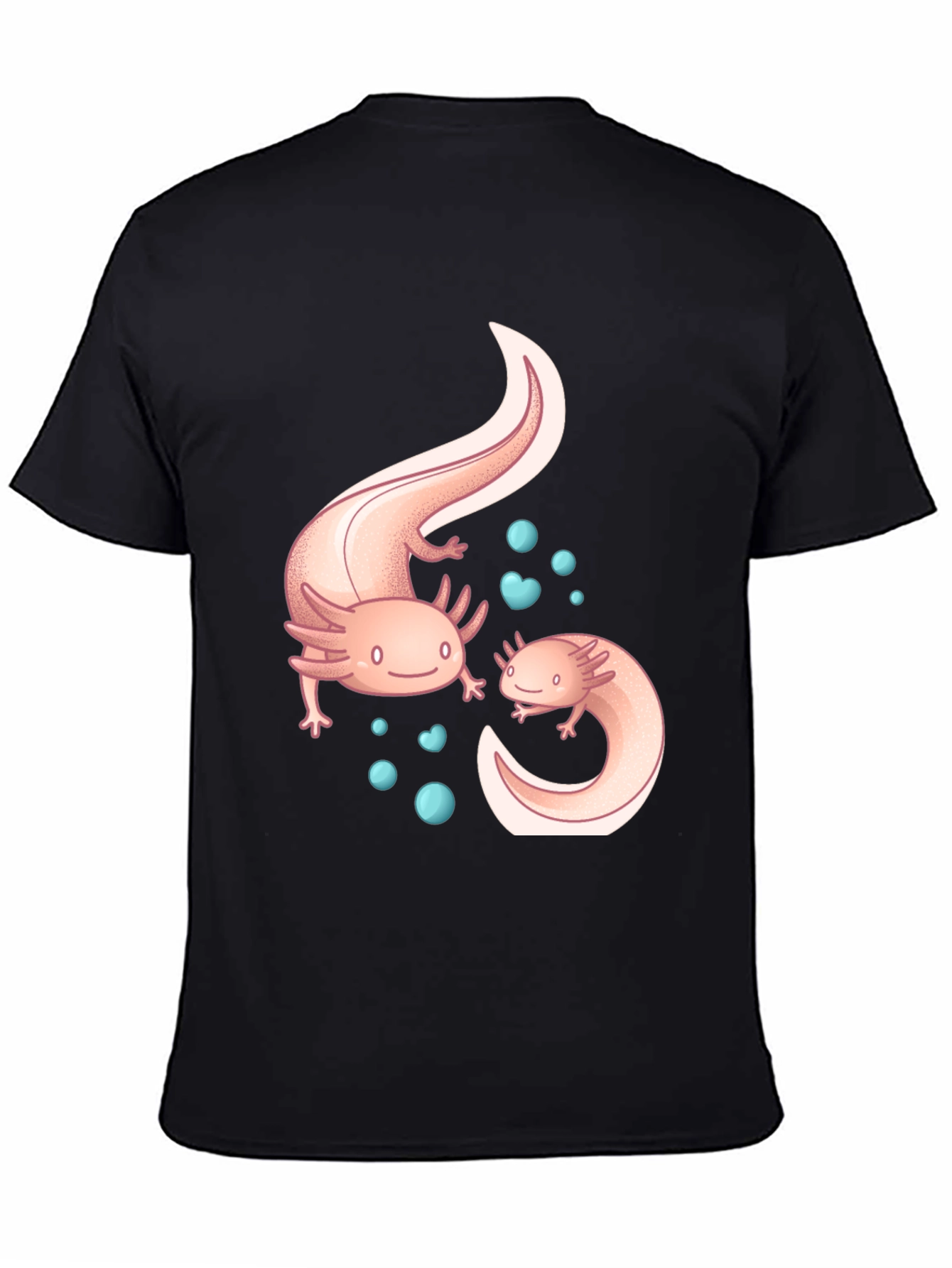 Axolotl Graphic Black T-Shirt