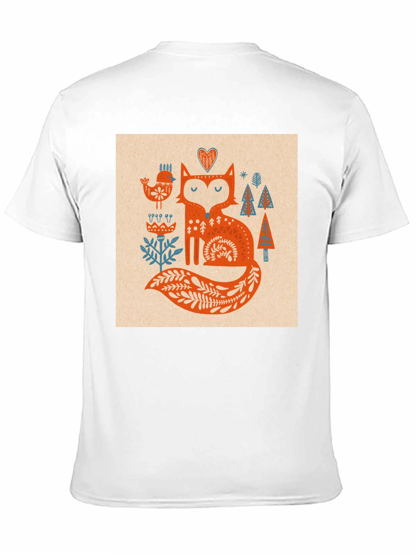 Fox Folk Art Graphic Tee