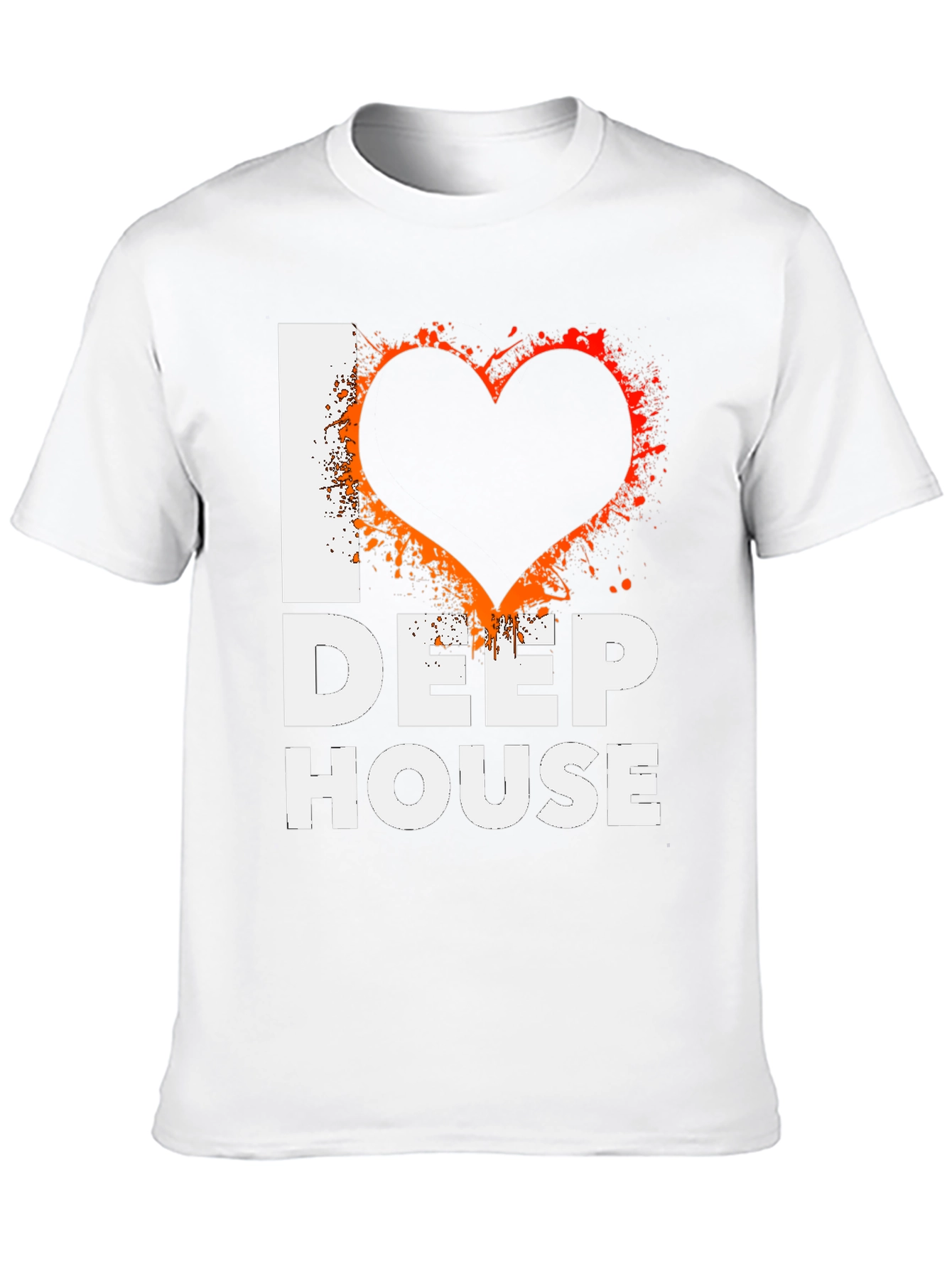 I Love Deep House Black Graphic Tee