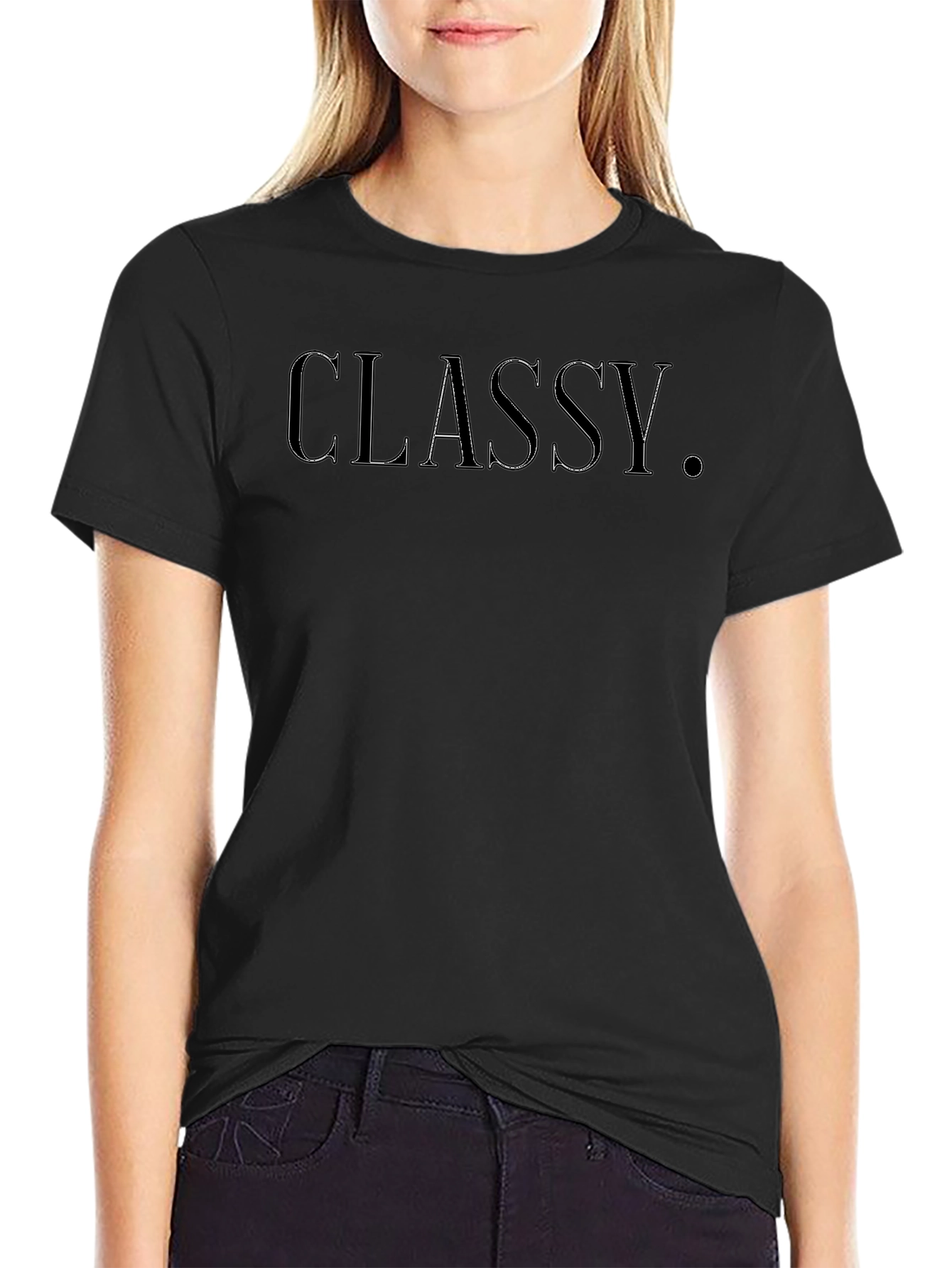 Classy Black Graphic T-Shirt