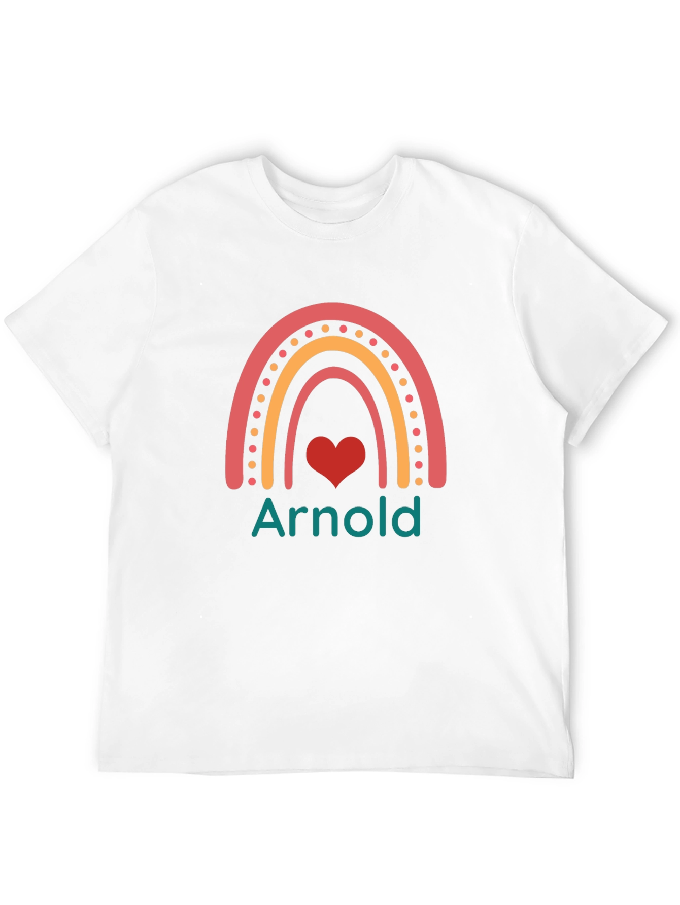 Arnold Rainbow Heart Graphic T-Shirt