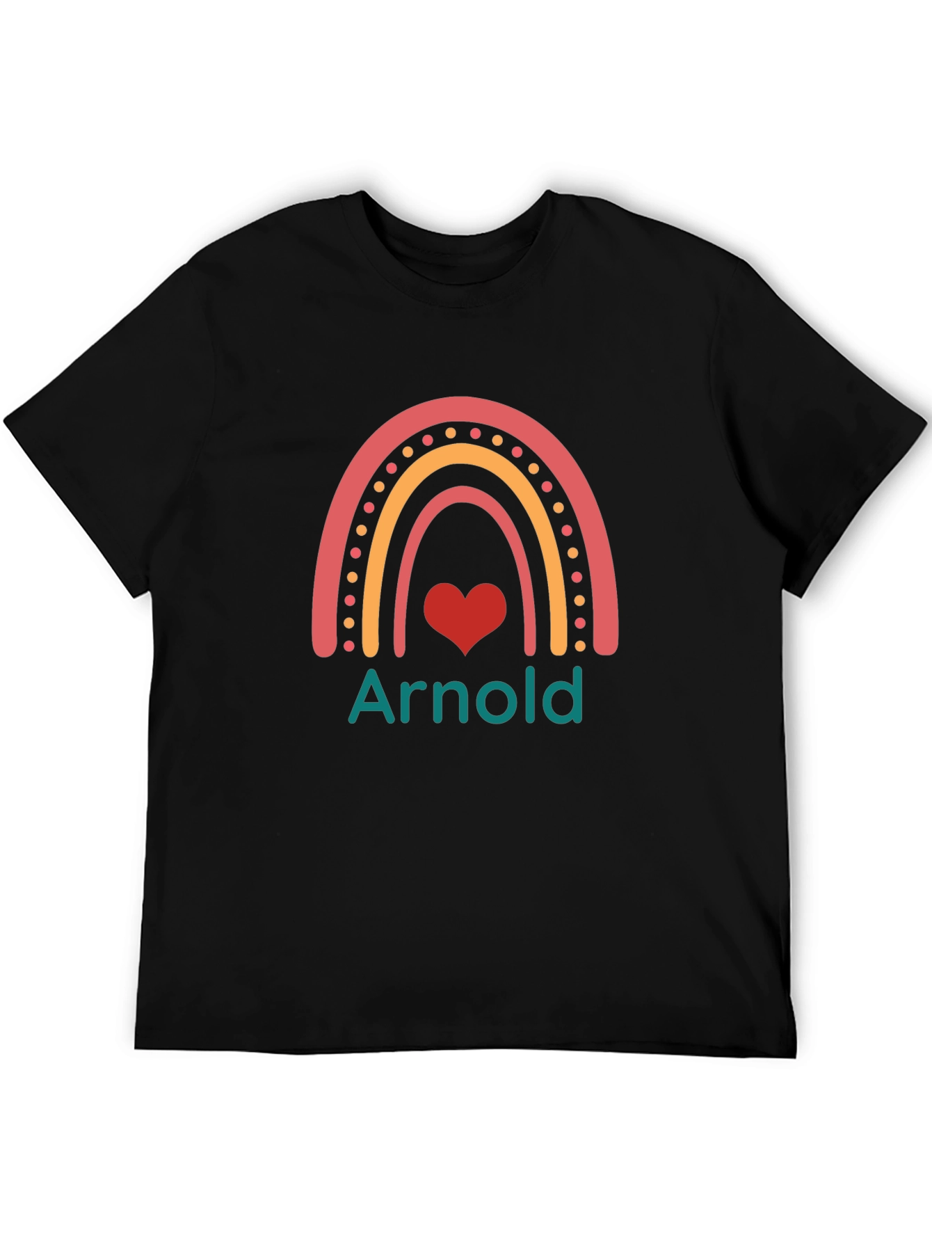 Arnold Rainbow Heart Graphic T-Shirt