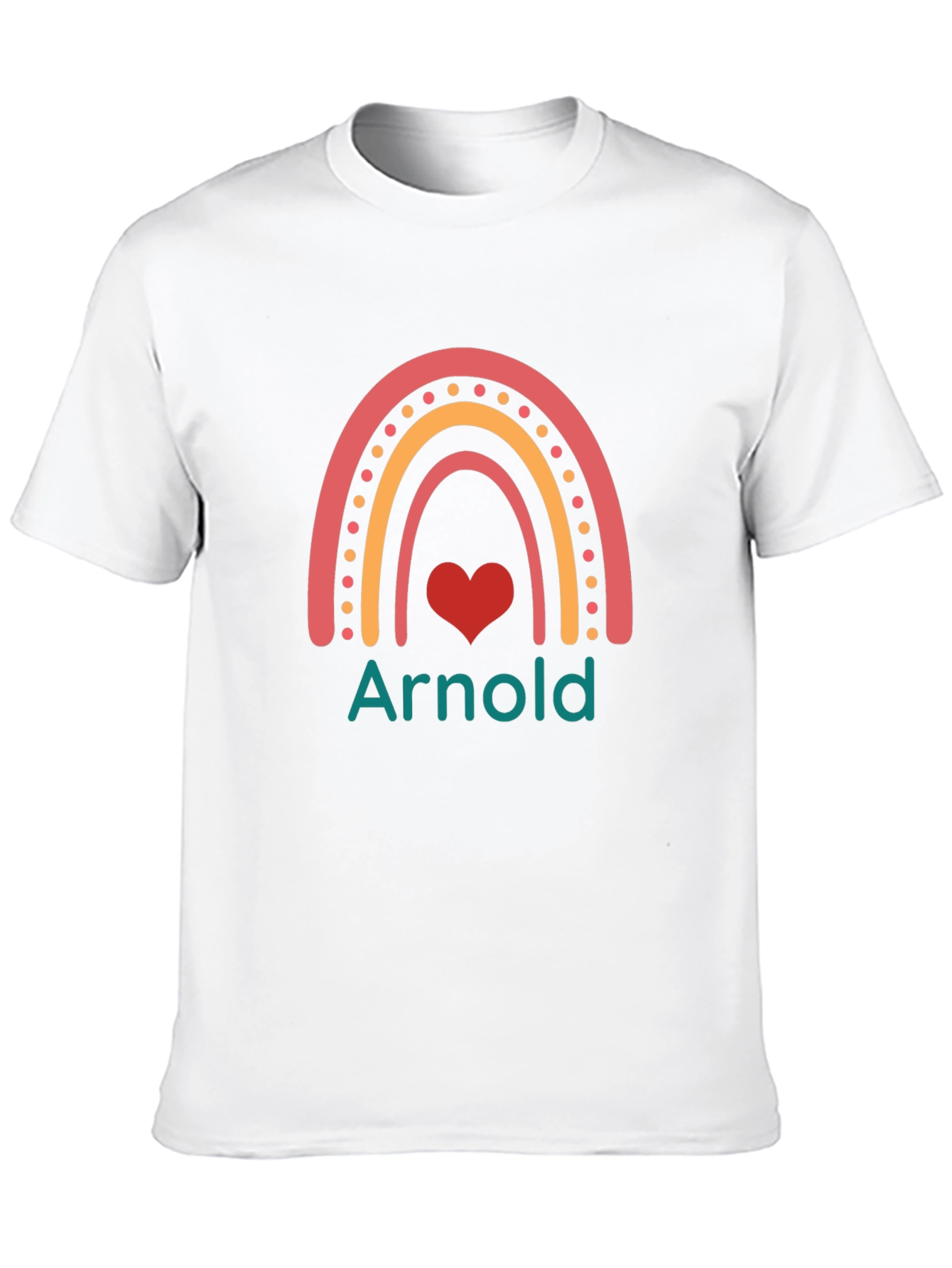 Arnold Rainbow Heart Graphic T-Shirt