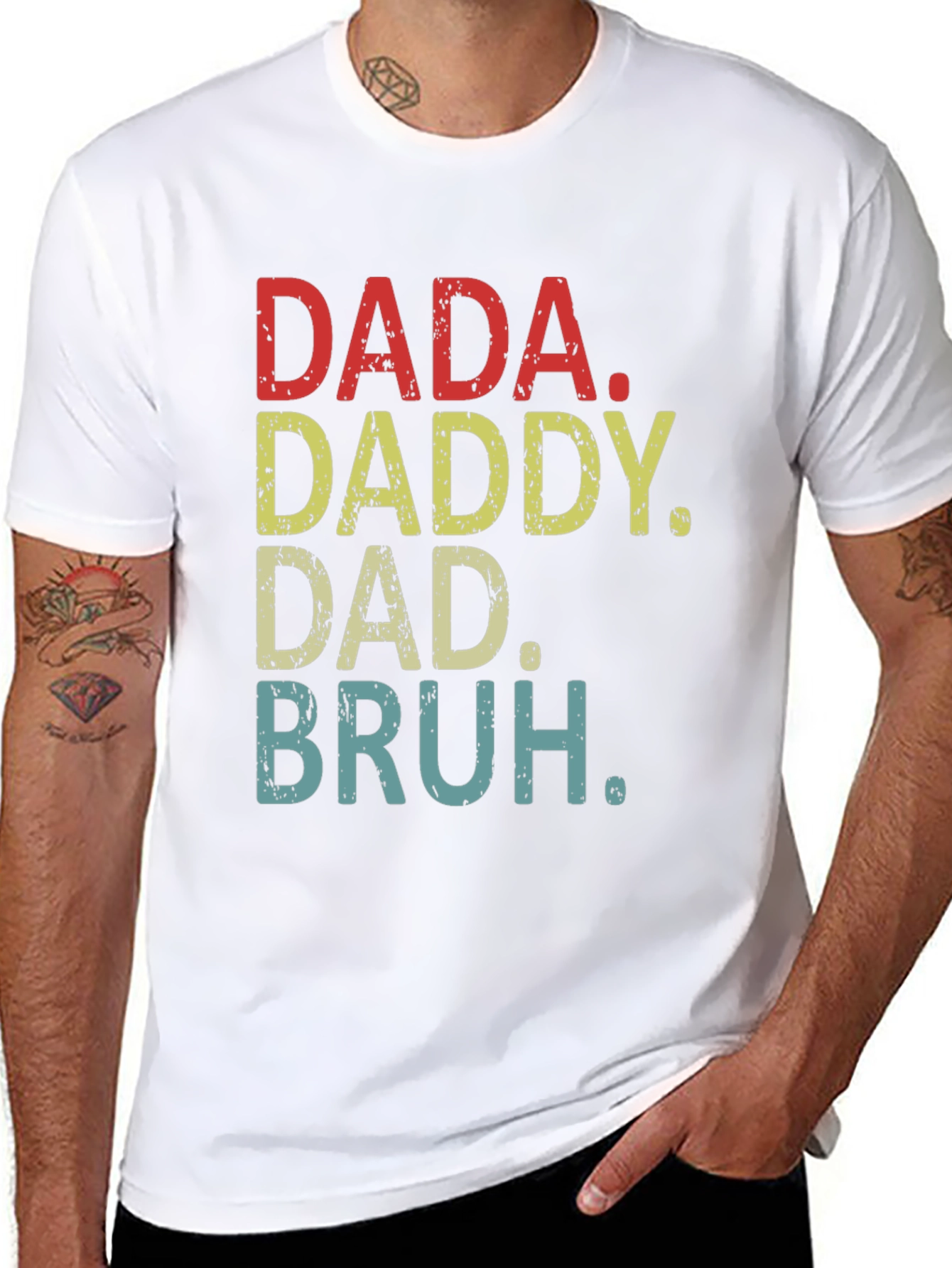 DADA DADDY DAD BRUH Funny Dad T-Shirt