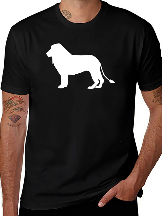 Lion Silhouette Black T-Shirt