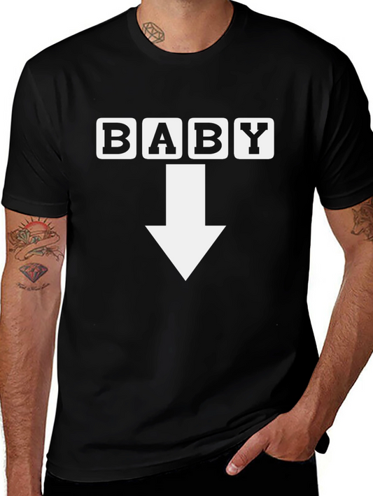 Baby Arrow Pointing Down Black T-Shirt