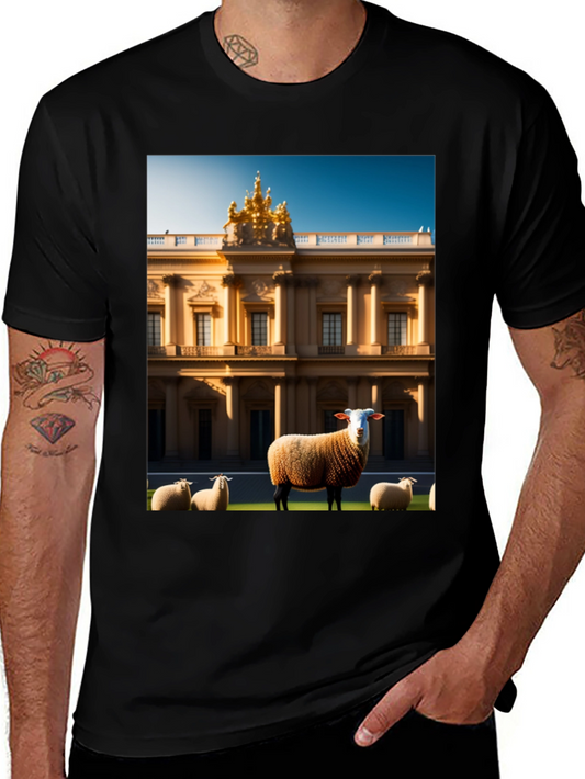 Sheep and Mansion Graphic Tee