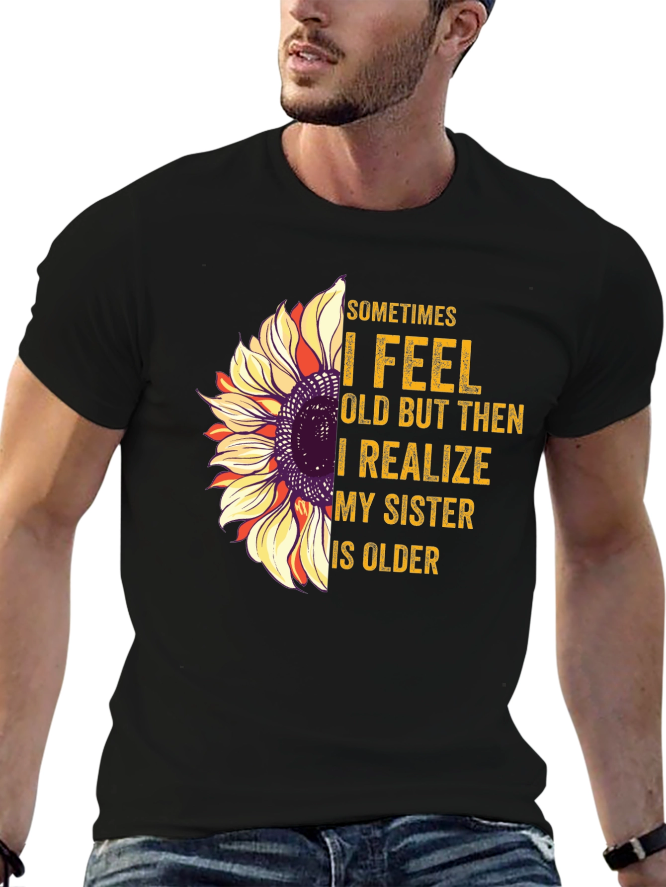 Funny Sister Sunflower T-Shirt