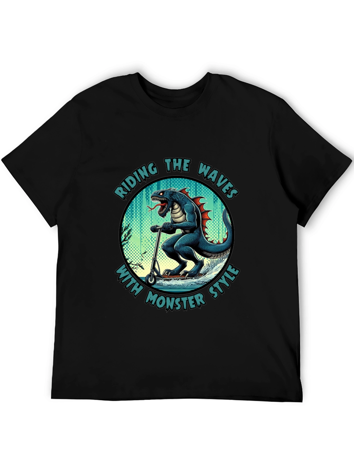 Monster Style Riding Waves T-Shirt