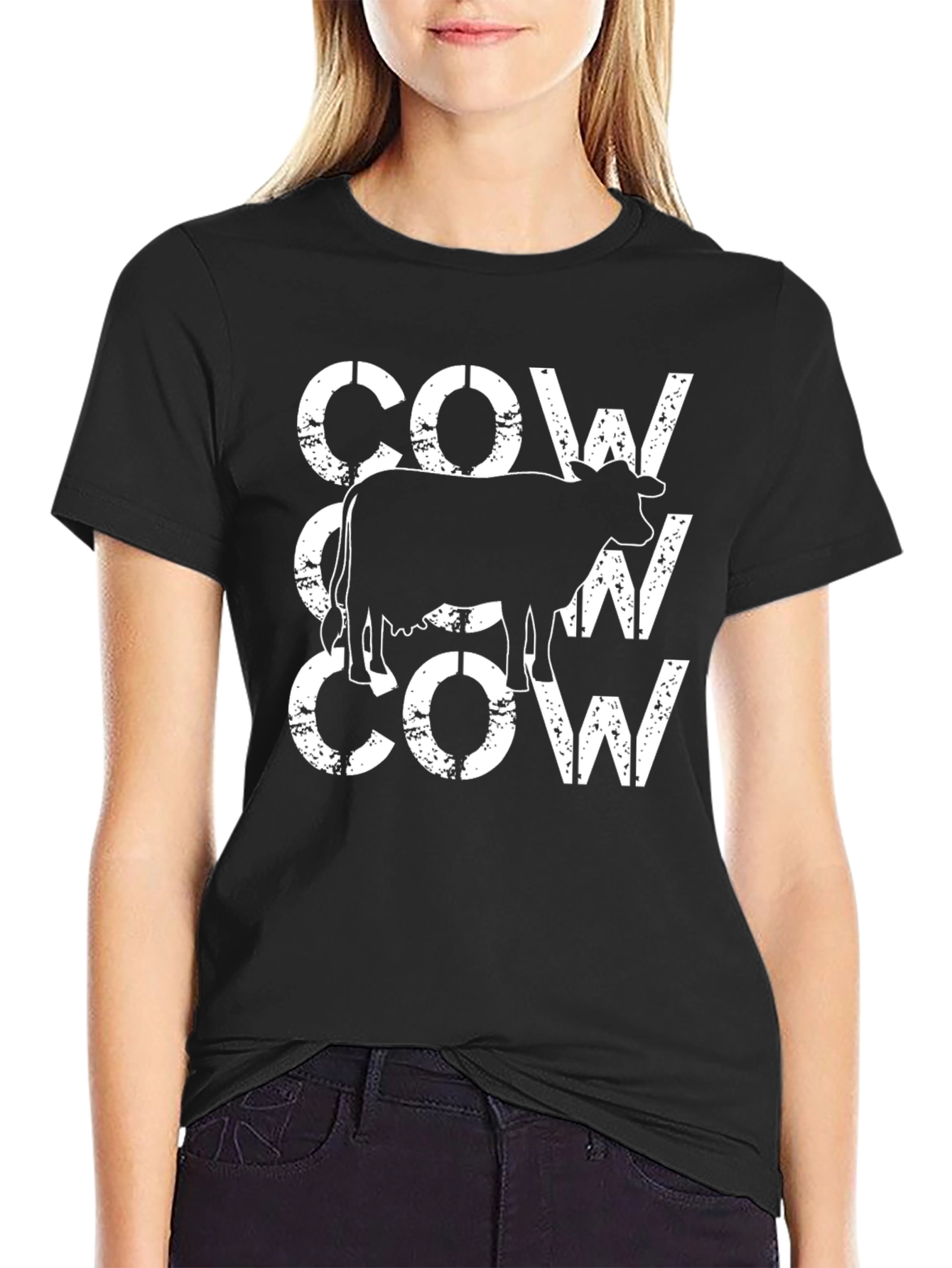 Cow Graphic T-Shirt - Novelty Tee