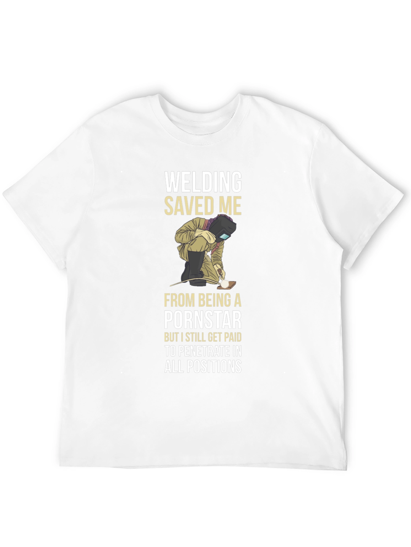 Welding Saved Me T-Shirt Funny Welder Tee