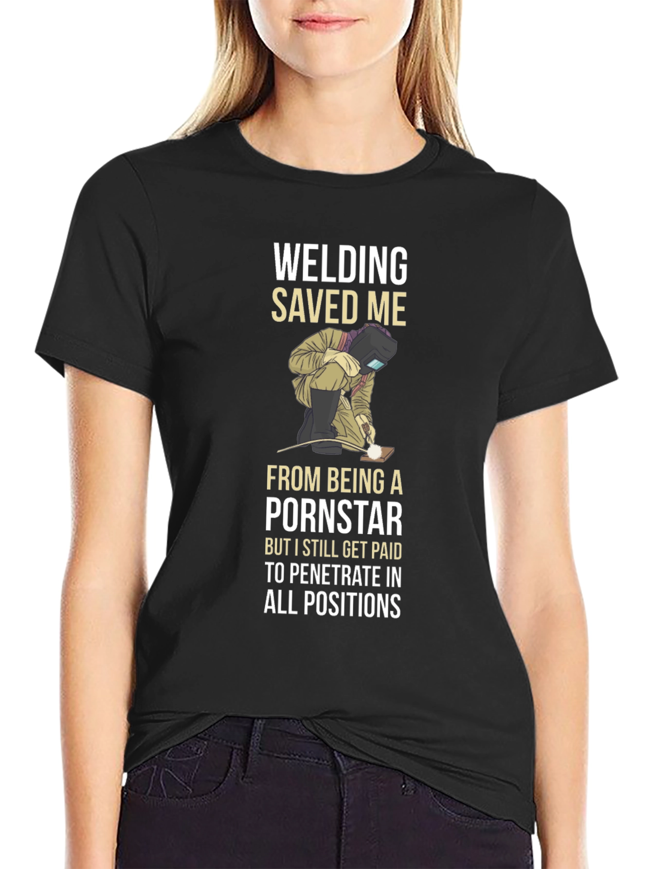 Welding Saved Me T-Shirt Funny Welder Tee