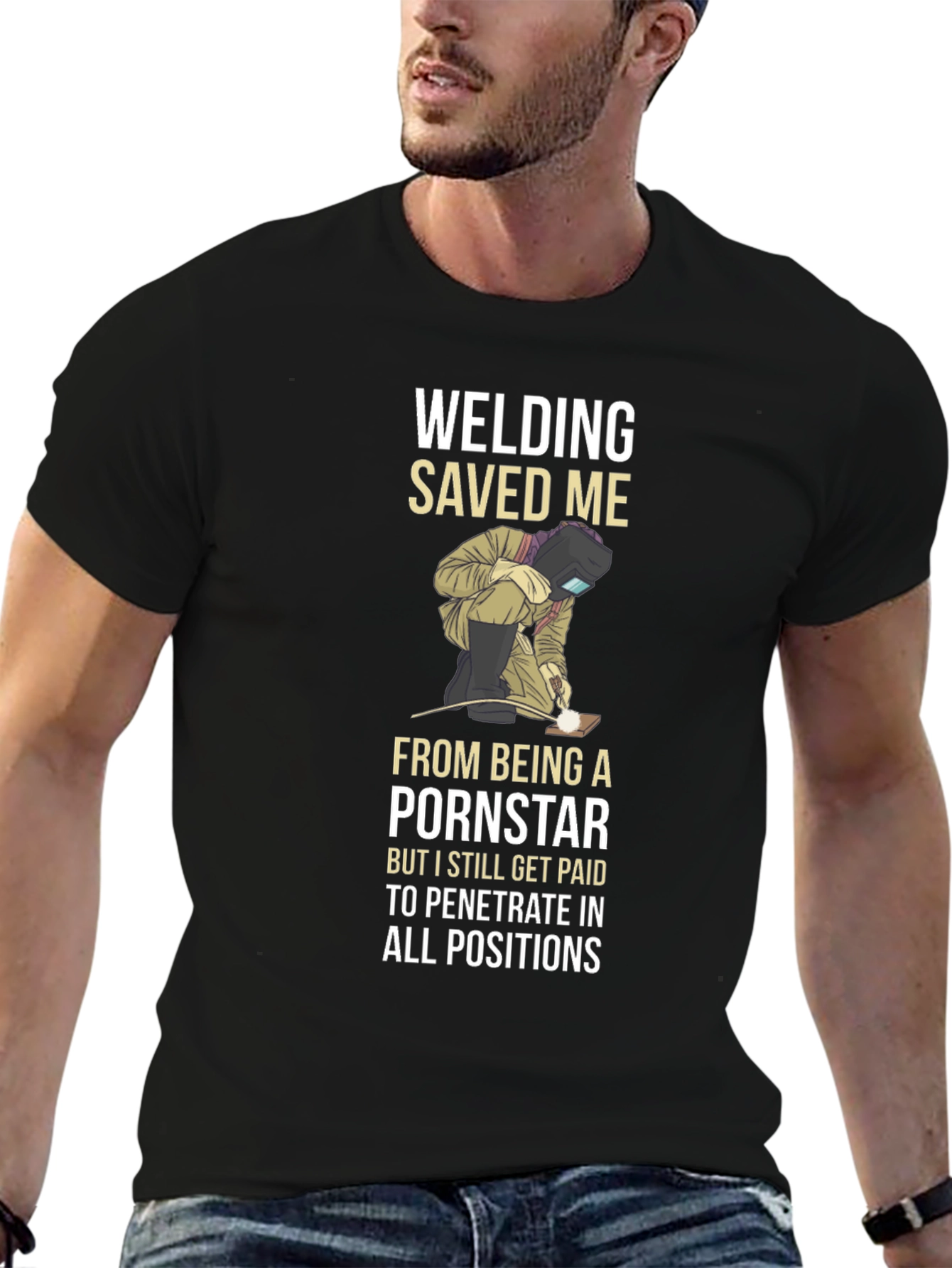 Welding Saved Me T-Shirt Funny Welder Tee