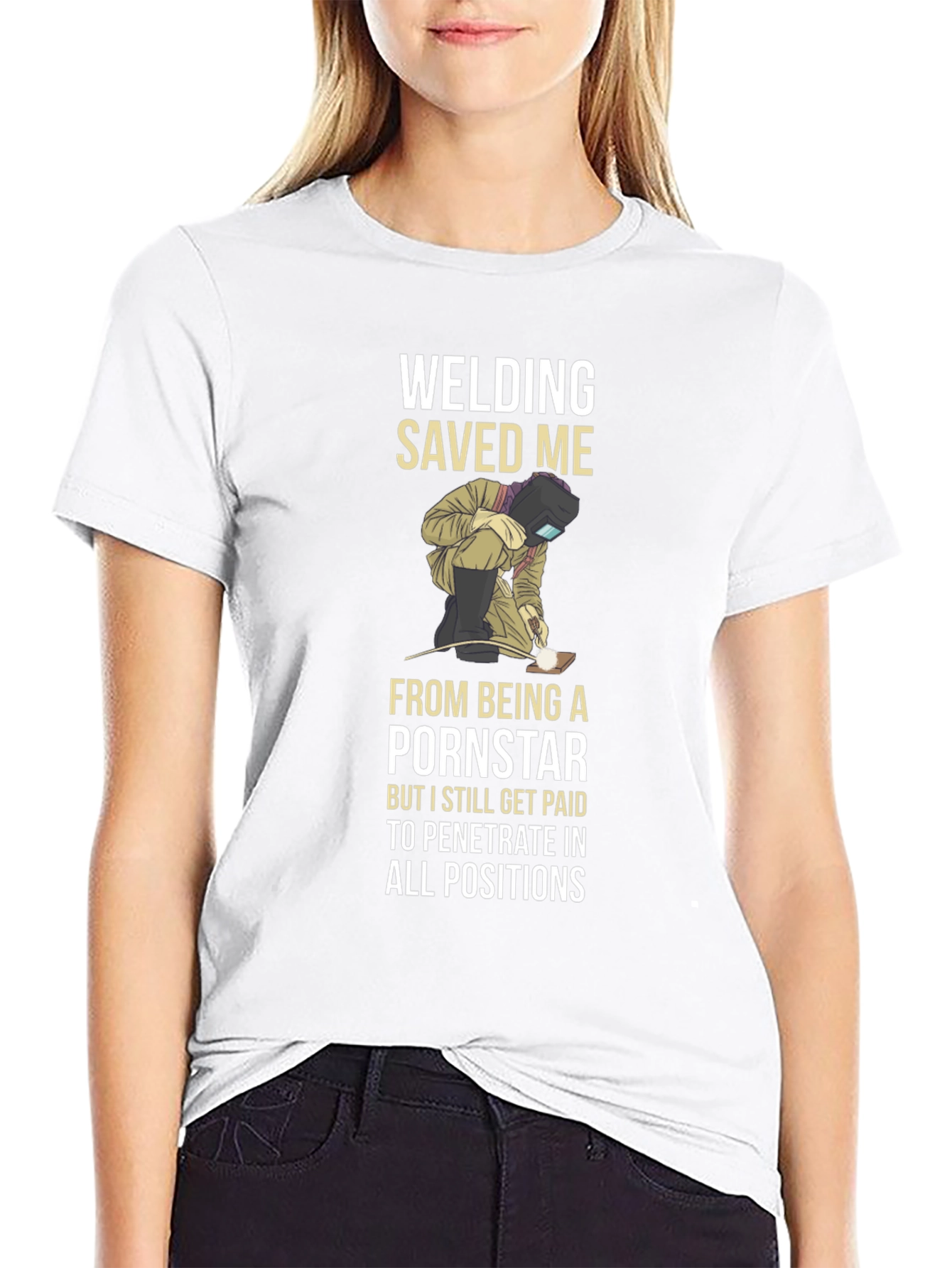 Welding Saved Me T-Shirt Funny Welder Tee