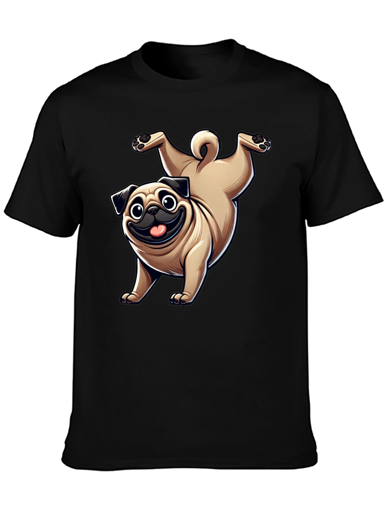 Funny Pug Dog Graphic T-Shirt