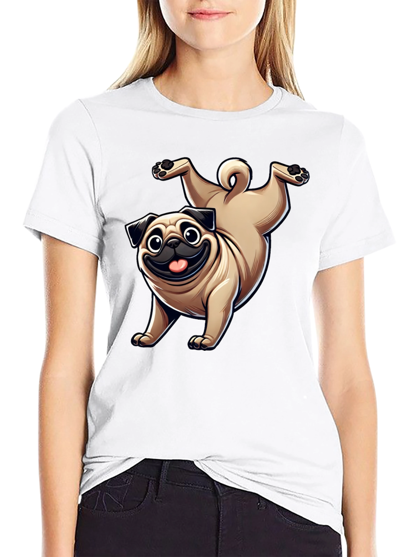 Funny Pug Dog Graphic T-Shirt