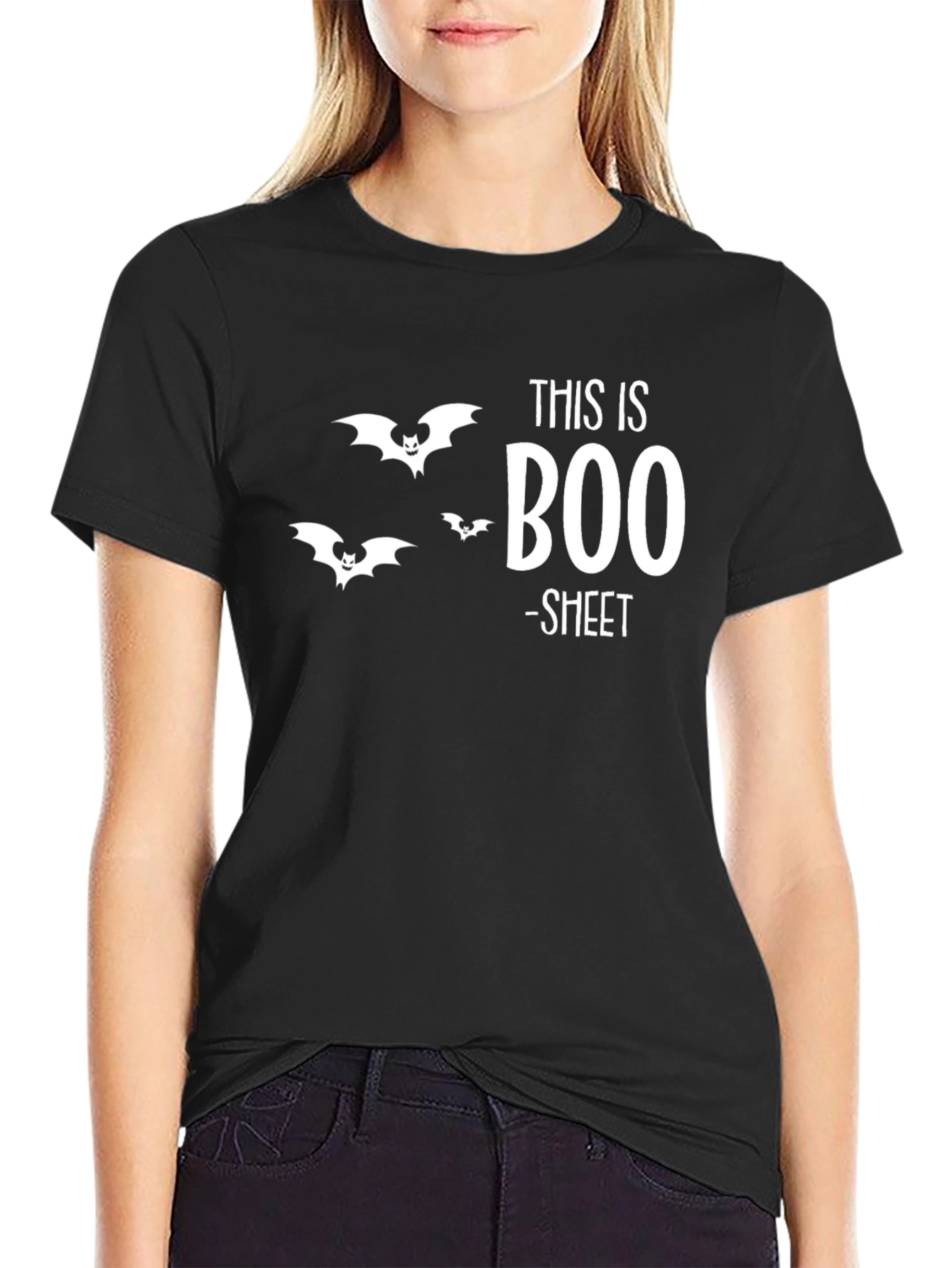 Funny Halloween Graphic T-Shirt - This is Boo-Sheet Tee