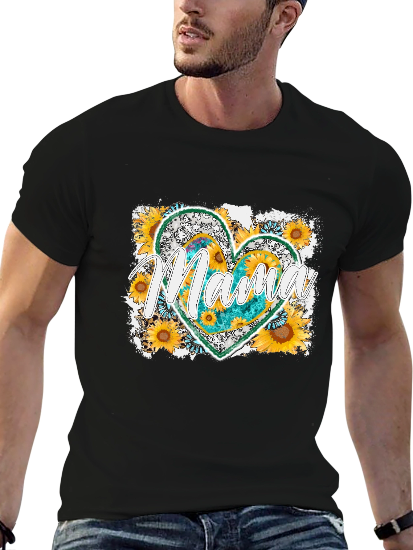 Mama Sunflower Heart T-Shirt