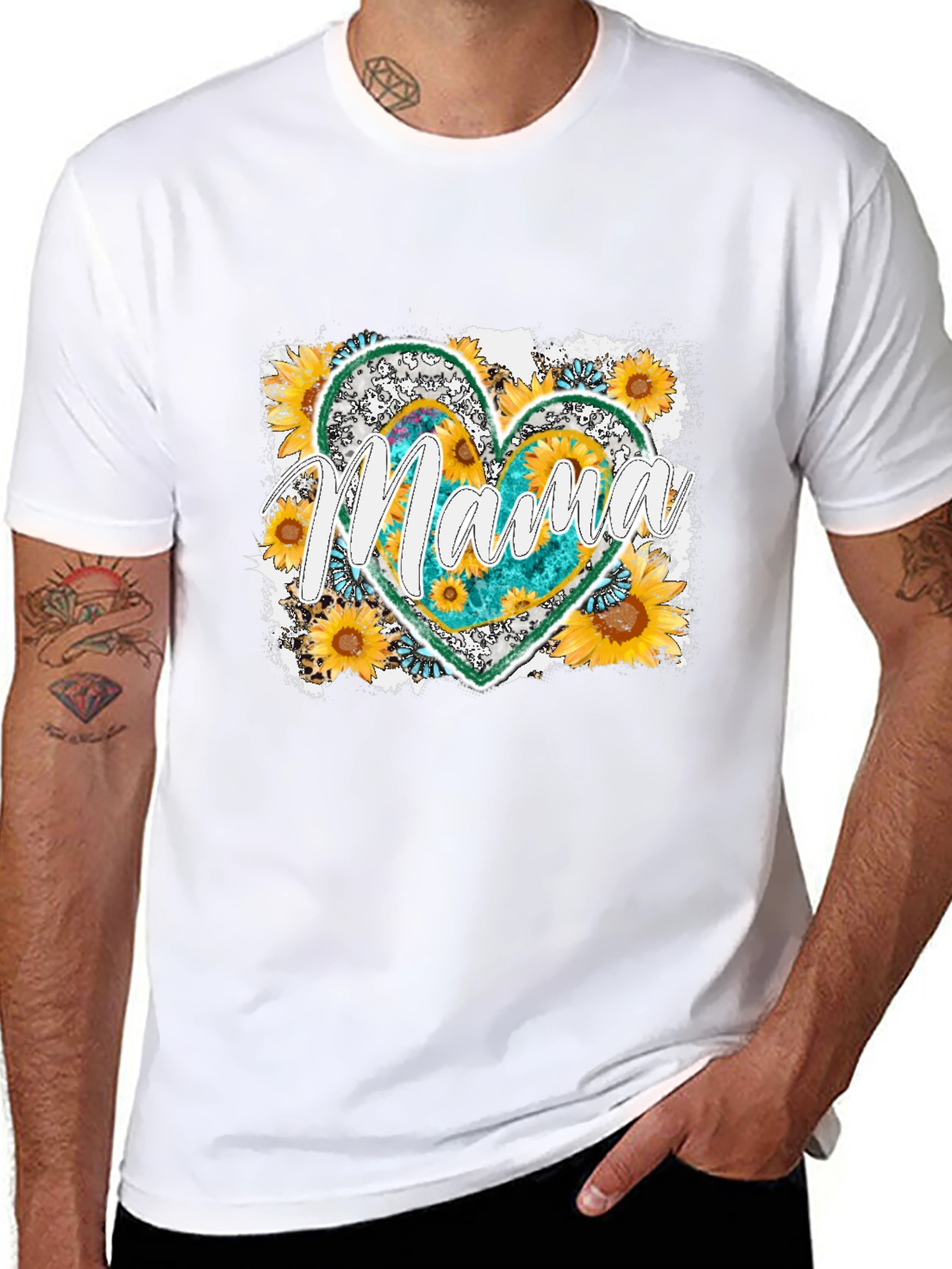 Mama Sunflower Heart T-Shirt